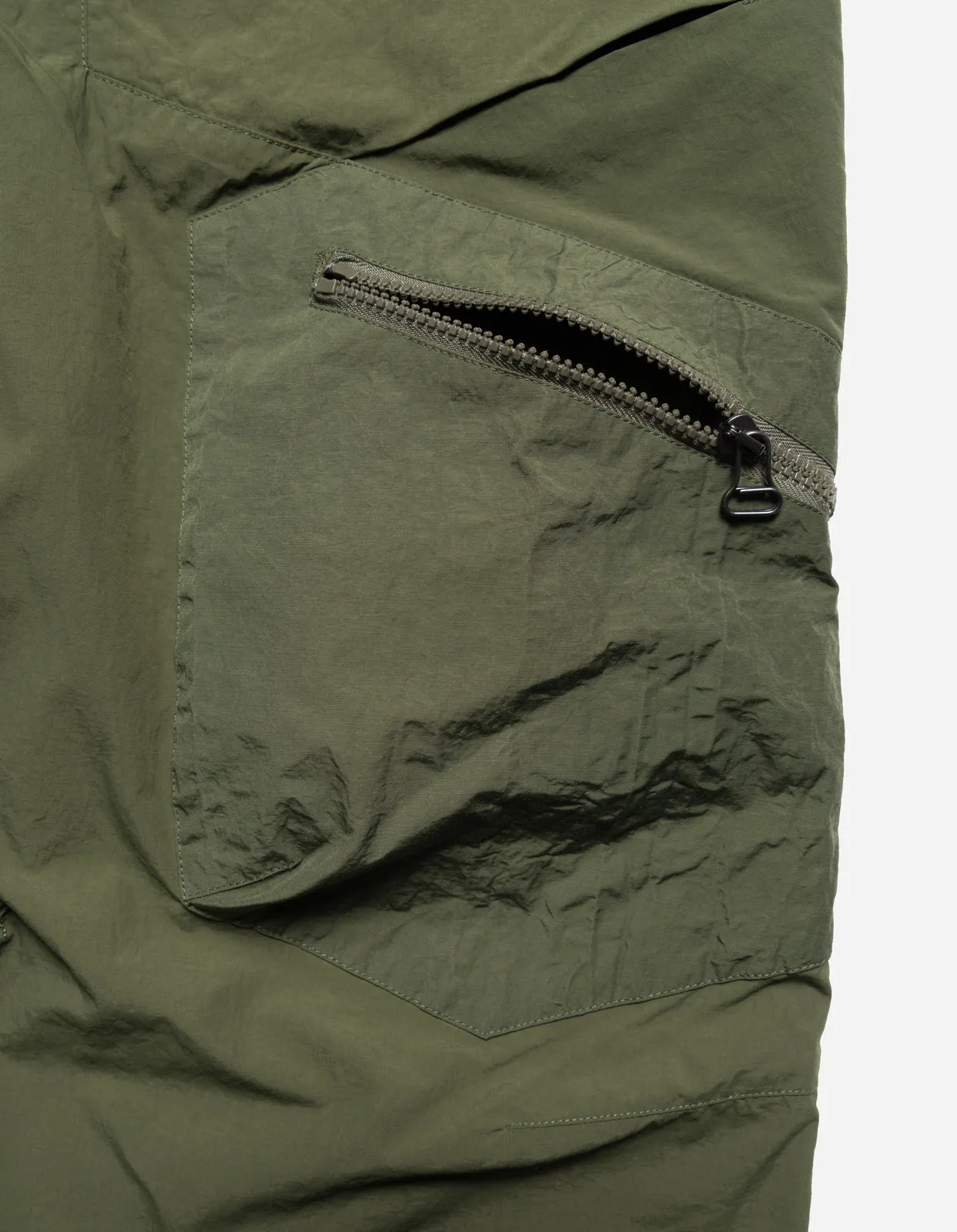 5282 Veg Dyed Asym Cargo Track Pants Olive