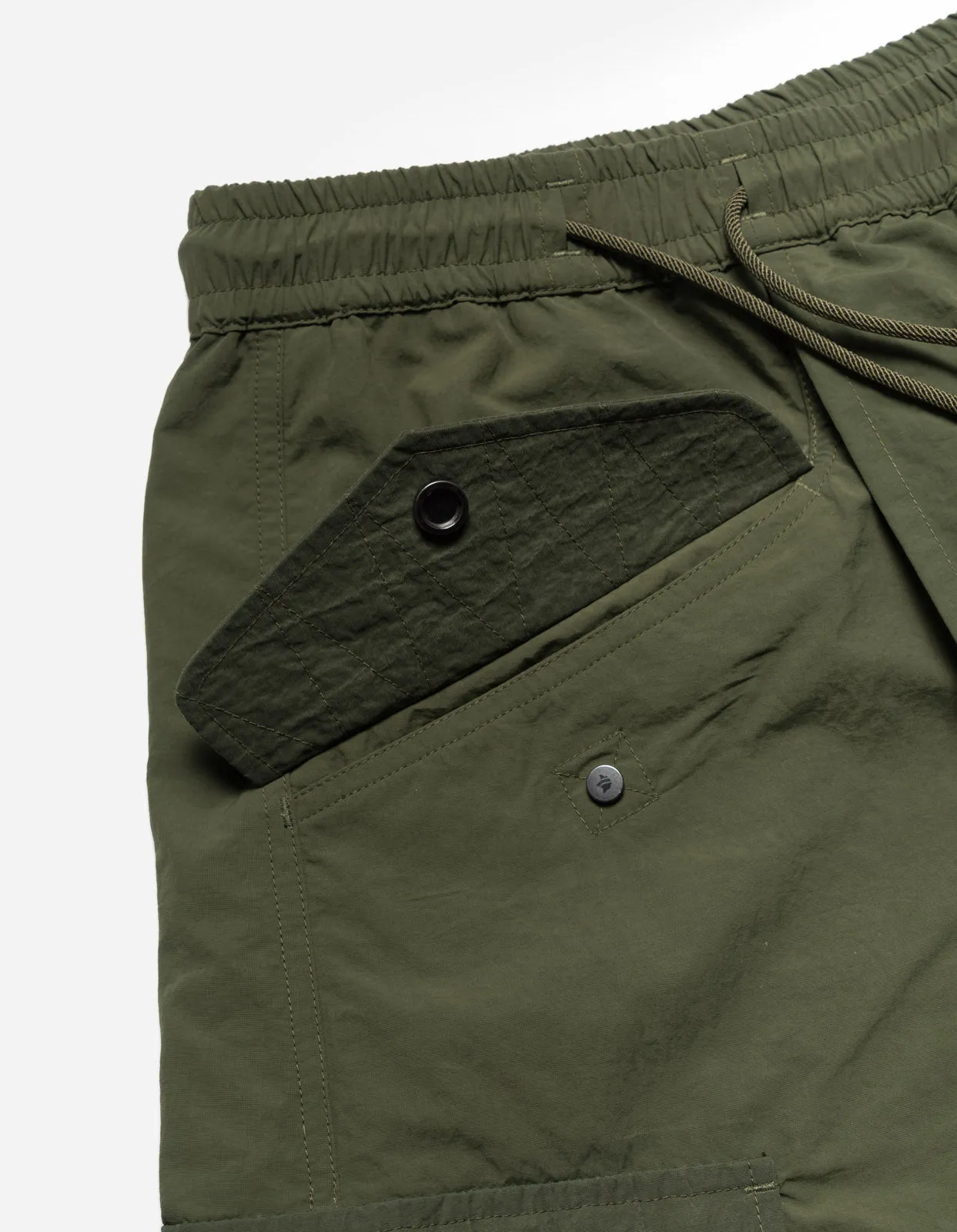 5283 Asym Cargo Hakama Pants WR Olive