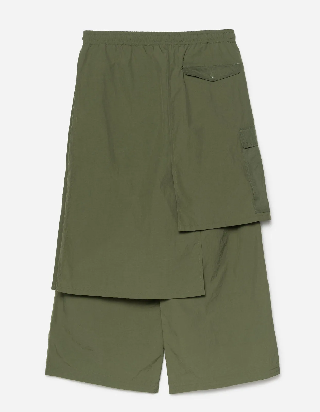 5283 Asym Cargo Hakama Pants WR Olive