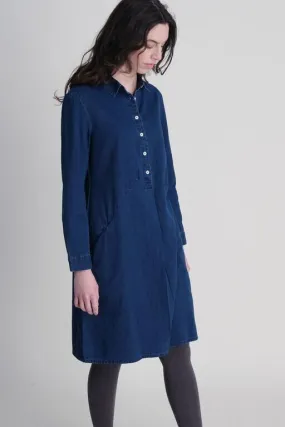 Alexa Denim Shirt Dress Blue