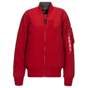 Alpha Industries Women's Commander Red MA-1 Reversable Down Flight Jacket