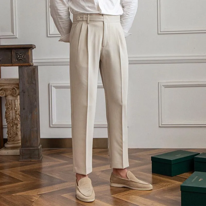 Ancien | Neapolitan High Waist Straight Suit Trousers