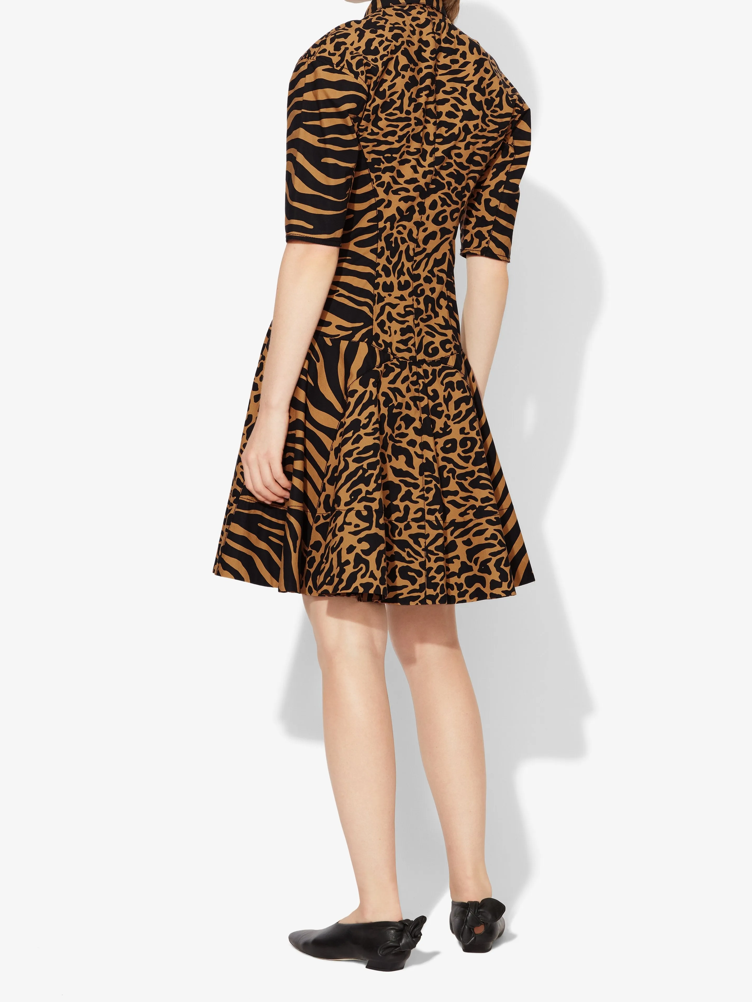 Animal Print Shirt Dress