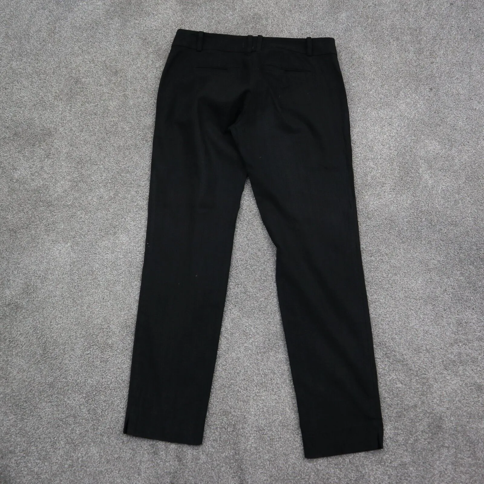 Ann Tayler Mens Straight Leg Dress Pant Mid Rise Solid Black Size 6T