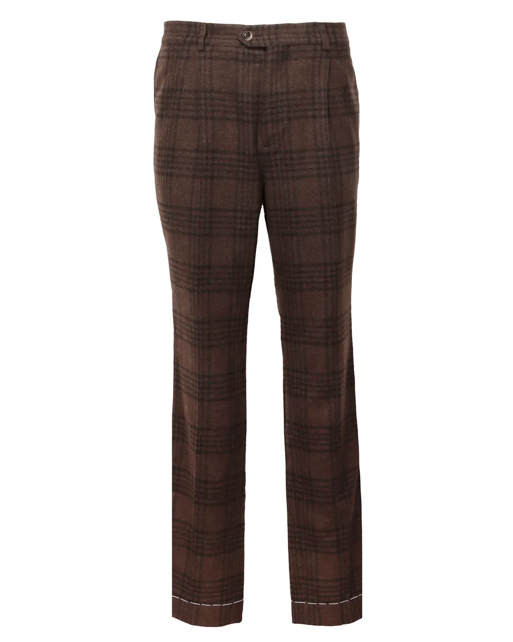 Autunno Brown Plaid Trouser