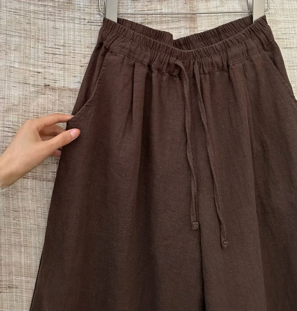 Babakud Women Dark Brown Trendy High- Waist Pants