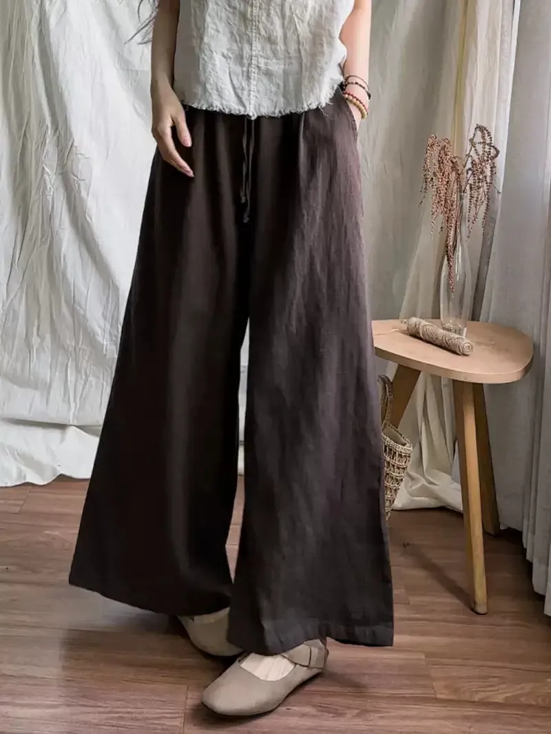 Babakud Women Dark Brown Trendy High- Waist Pants