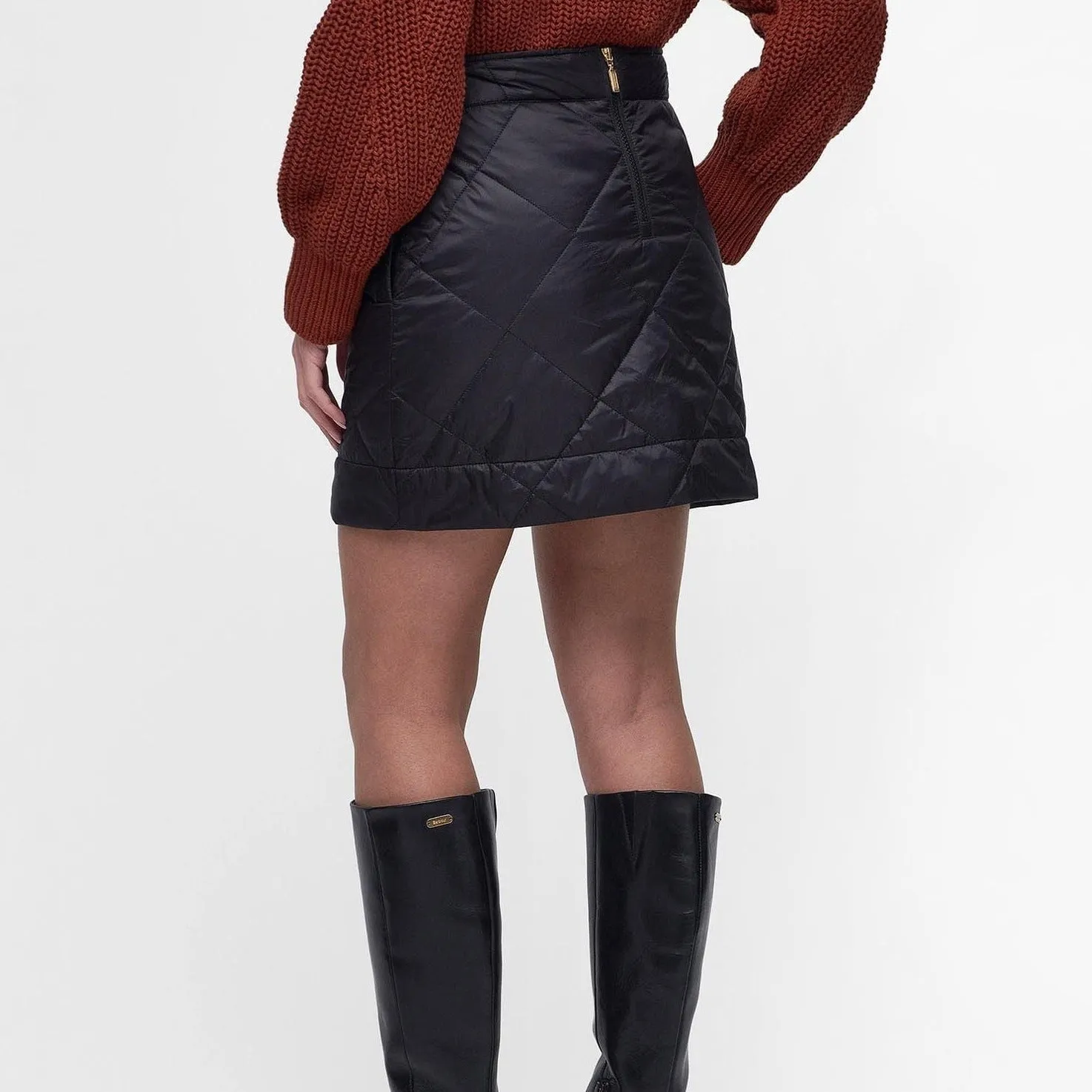 Barbour International Comet Quilted Mini Skirt