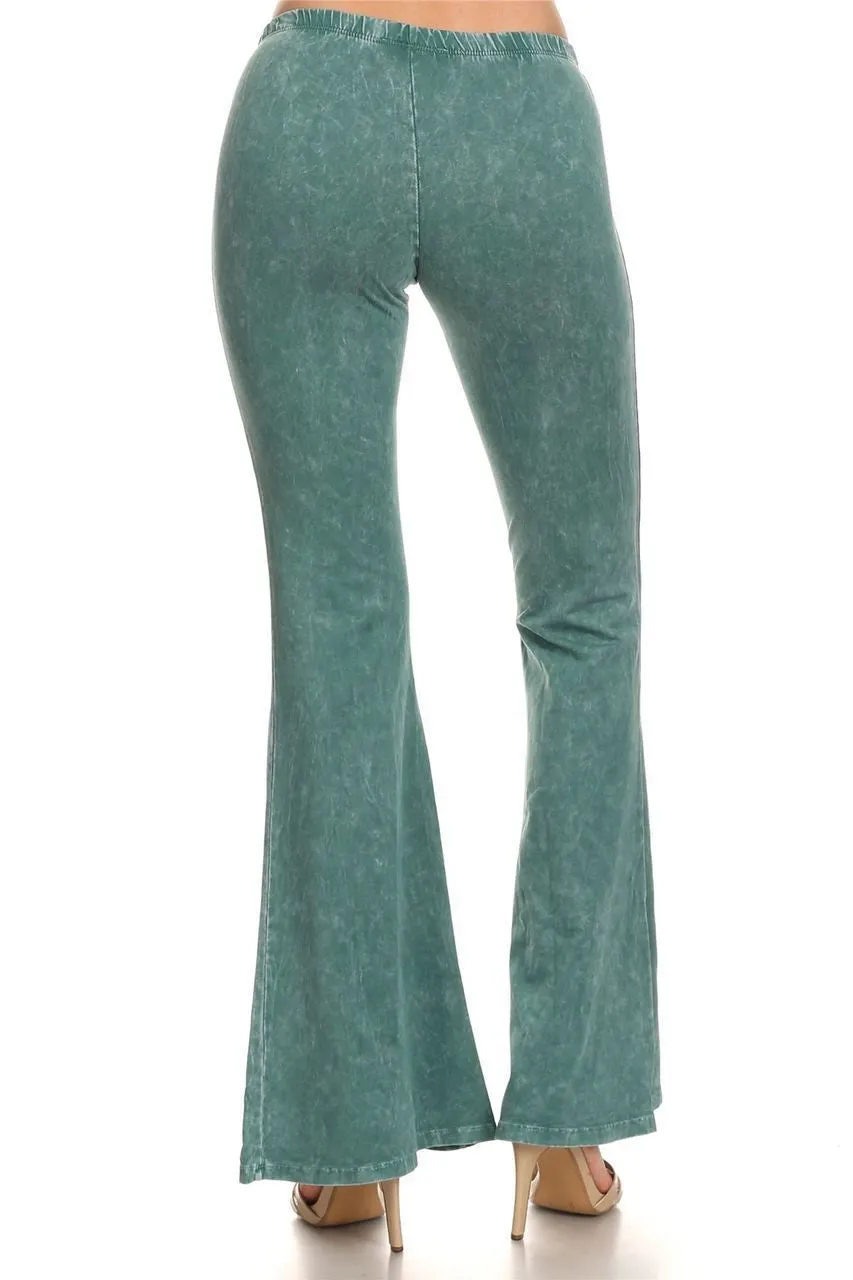 Bell Bottoms Yoga Pants Denim Colored Emerald