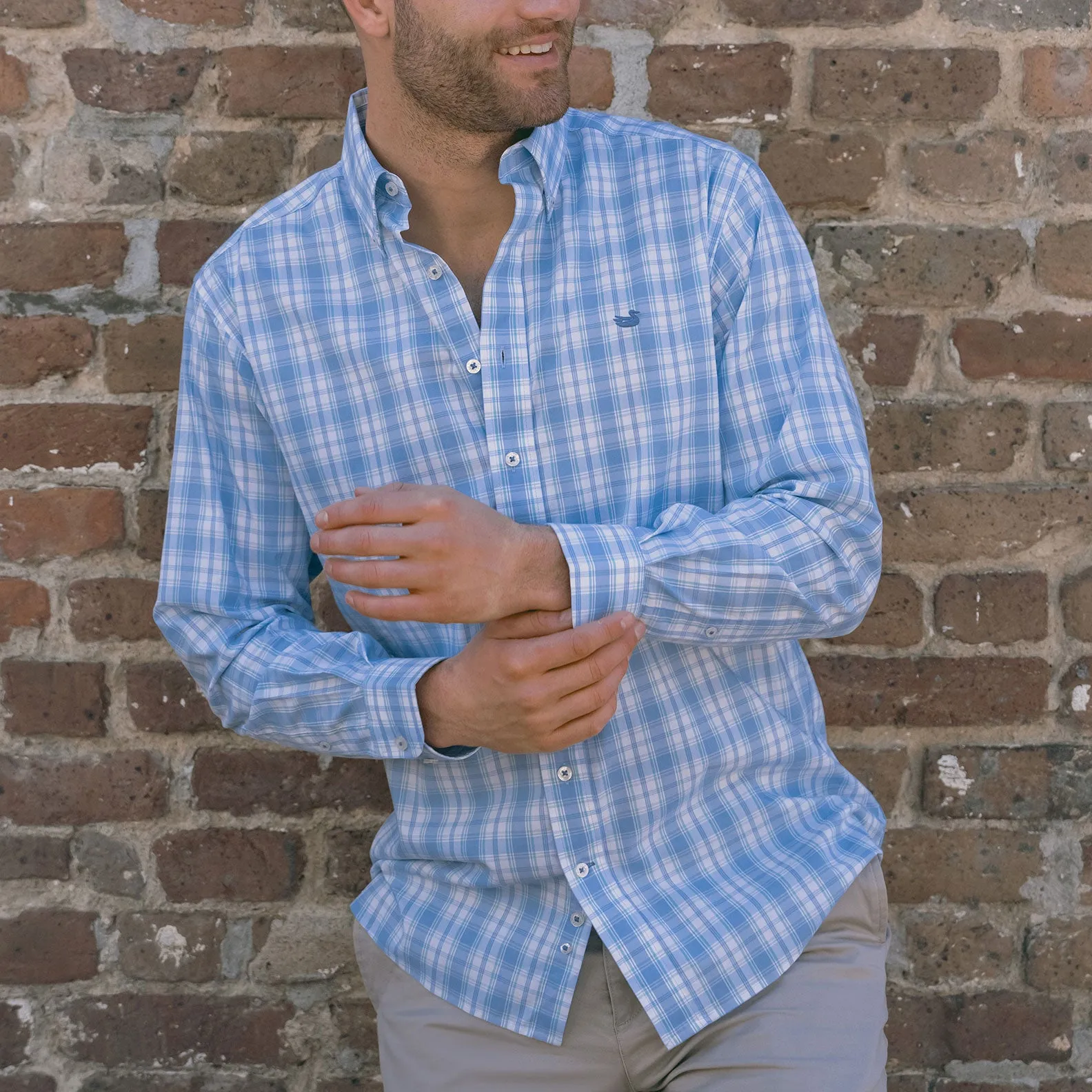 Benton Performance Plaid Dress Shirt