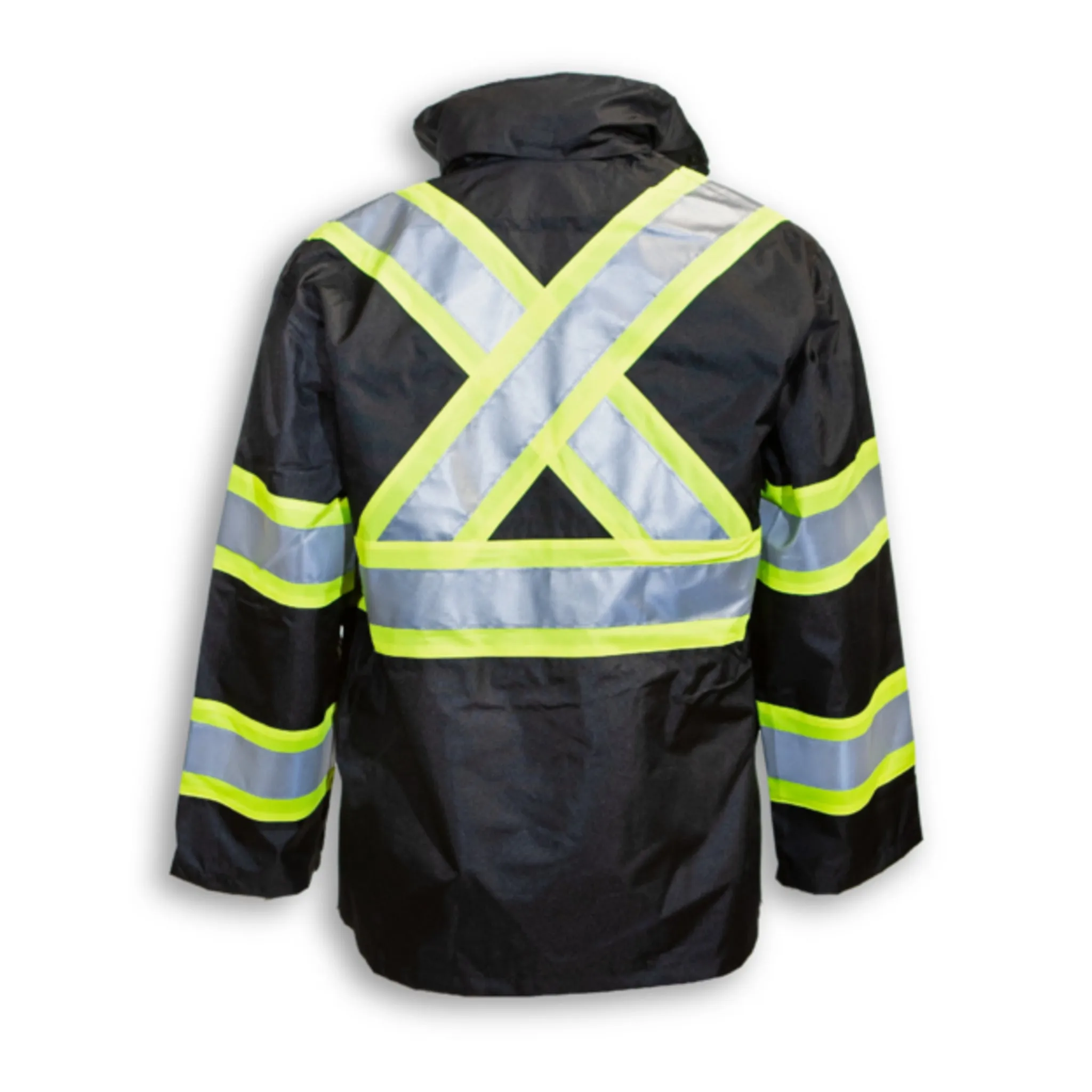 Big K Hi-Vis CSA 300D Polyester Waterproof Safety Jacket | Quilted Lining | Zipper Sides | CSA Approved | Durable & Warm | High Visibility