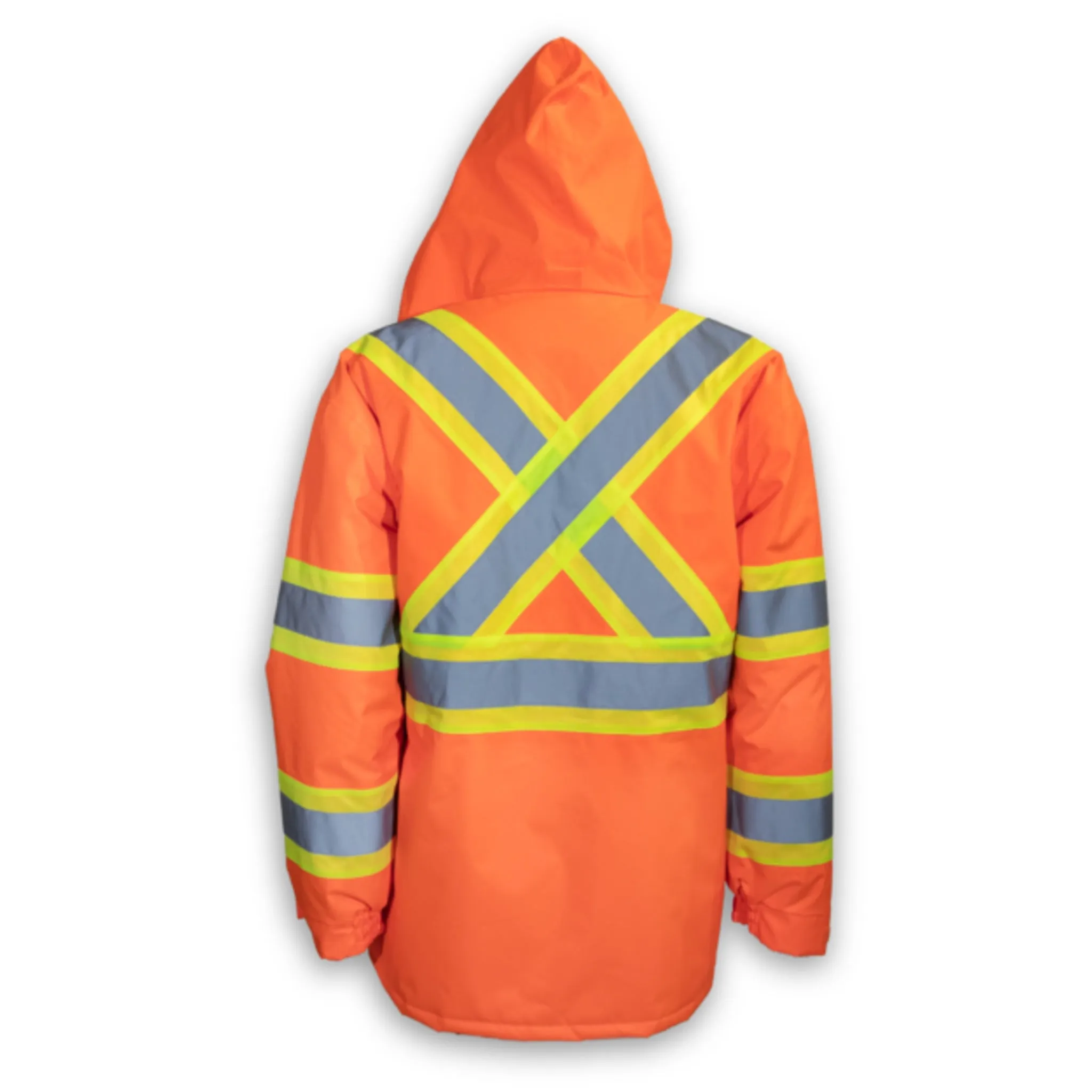 Big K Hi-Vis CSA 300D Polyester Waterproof Safety Jacket | Quilted Lining | Zipper Sides | CSA Approved | Durable & Warm | High Visibility