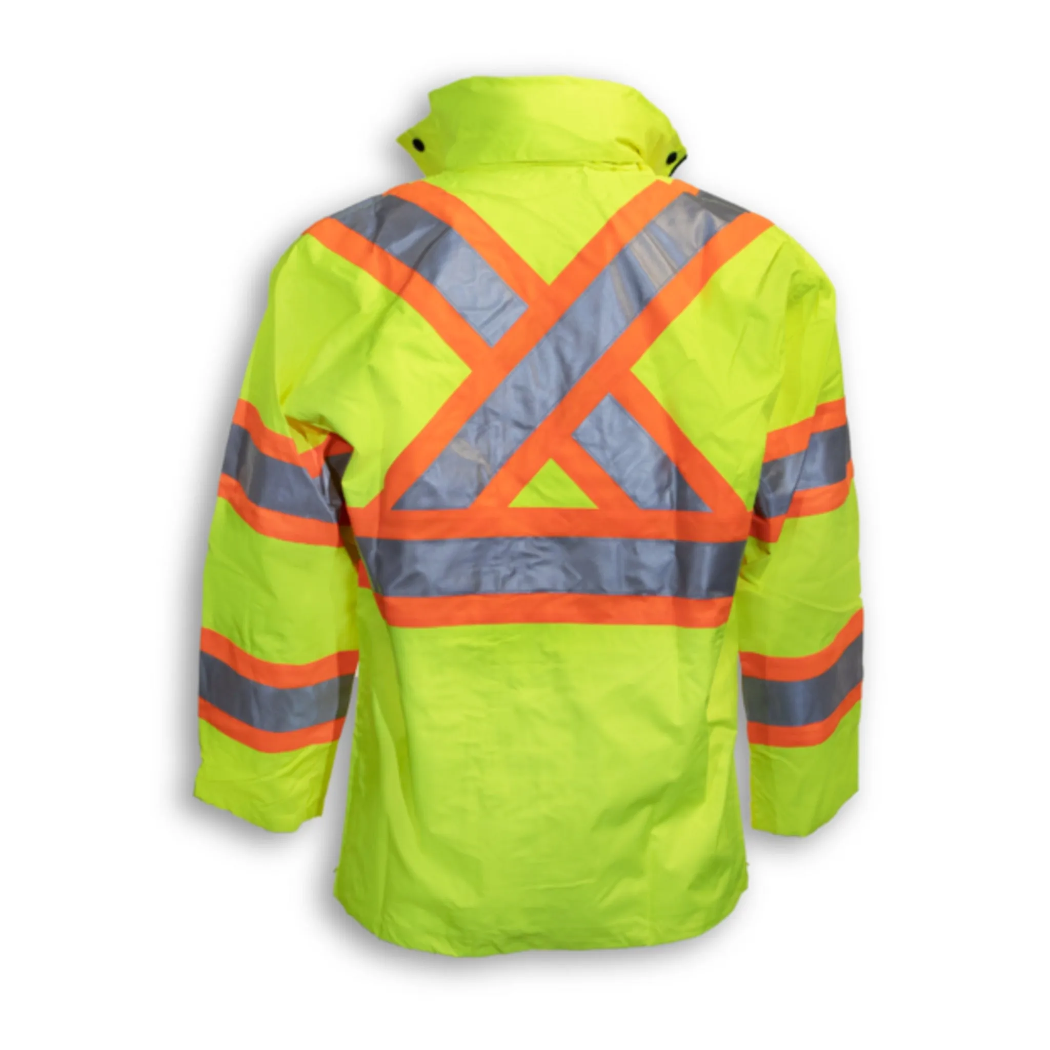 Big K Hi-Vis CSA 300D Polyester Waterproof Safety Jacket | Quilted Lining | Zipper Sides | CSA Approved | Durable & Warm | High Visibility