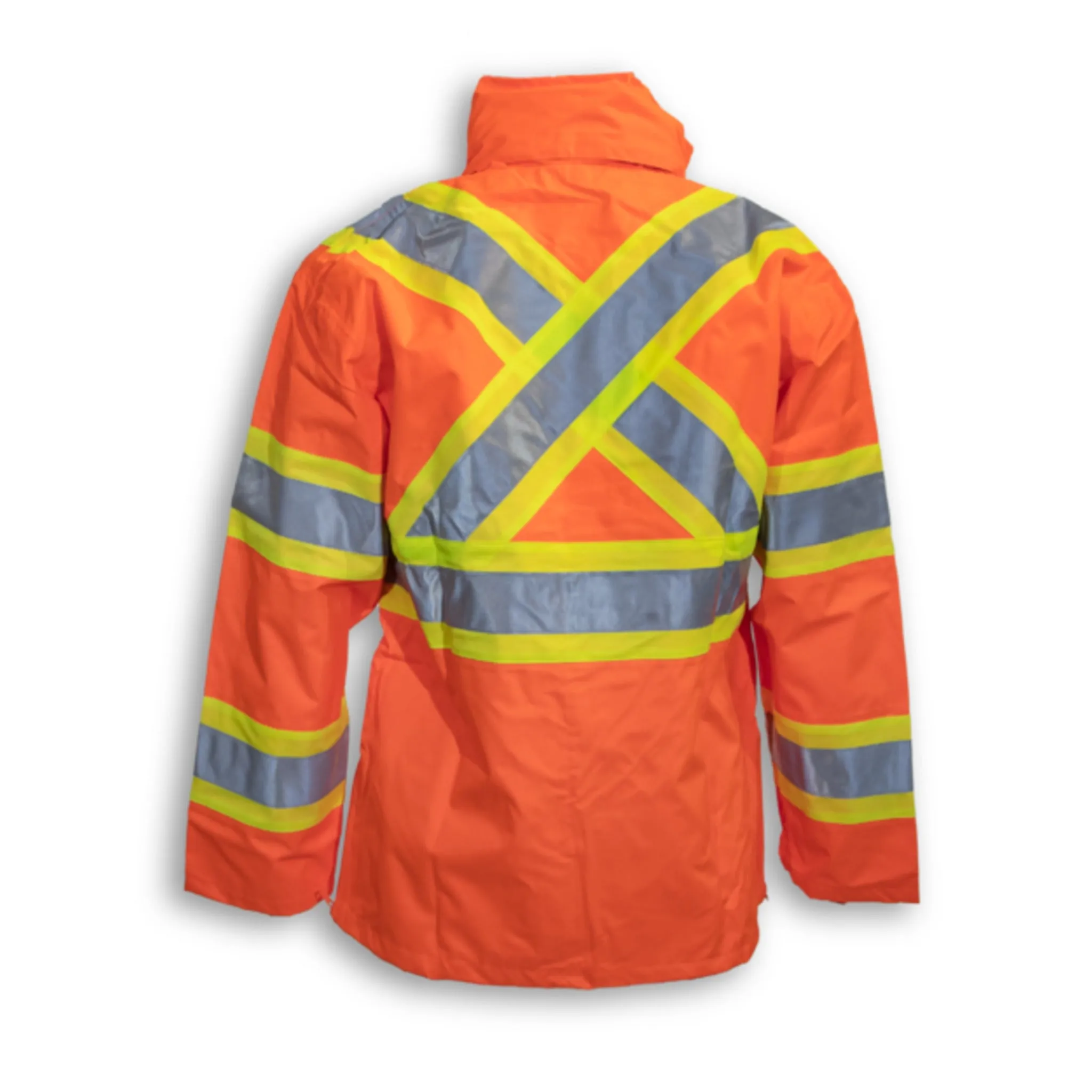 Big K Hi-Vis CSA 300D Polyester Waterproof Safety Jacket | Quilted Lining | Zipper Sides | CSA Approved | Durable & Warm | High Visibility