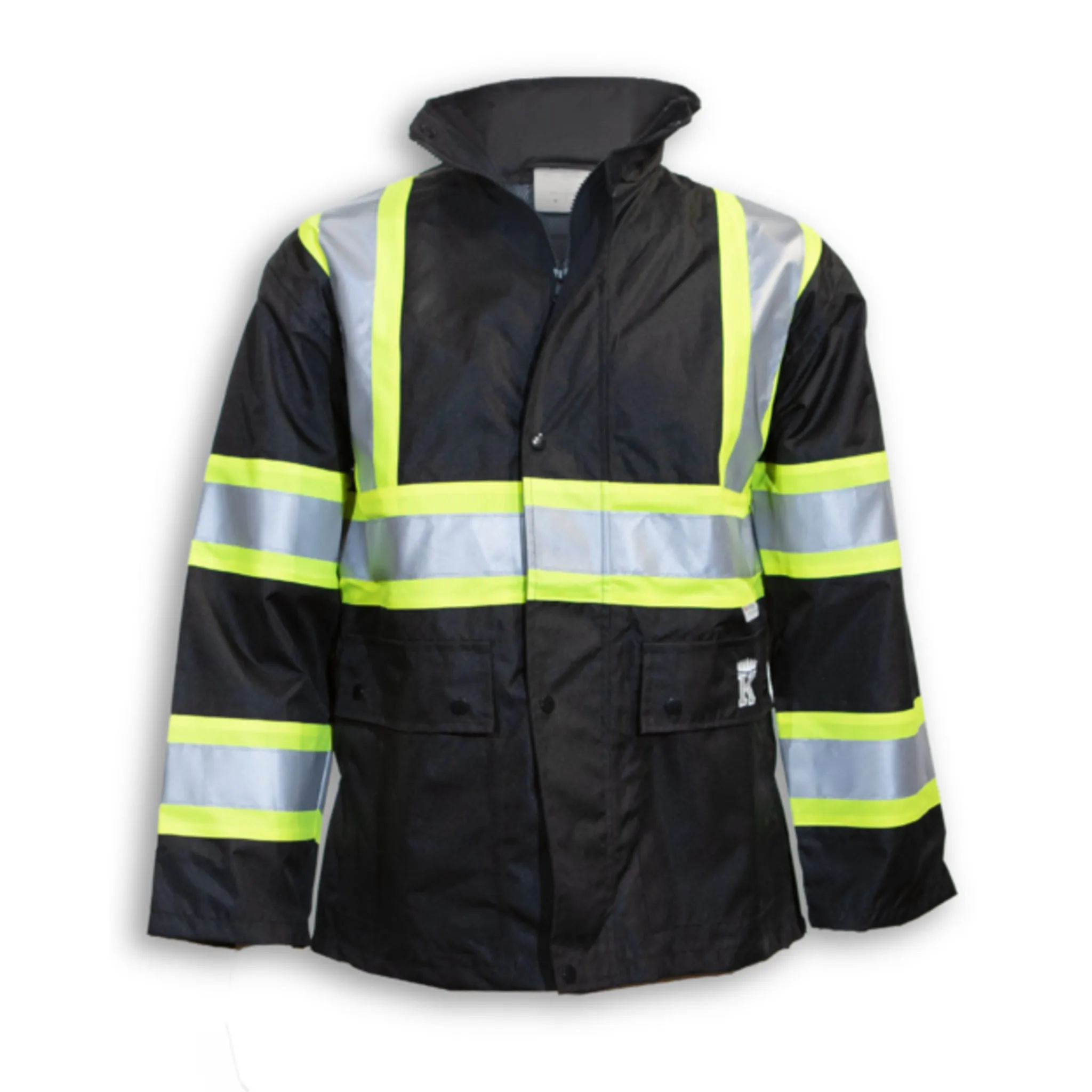 Big K Hi-Vis CSA 300D Polyester Waterproof Safety Jacket | Quilted Lining | Zipper Sides | CSA Approved | Durable & Warm | High Visibility