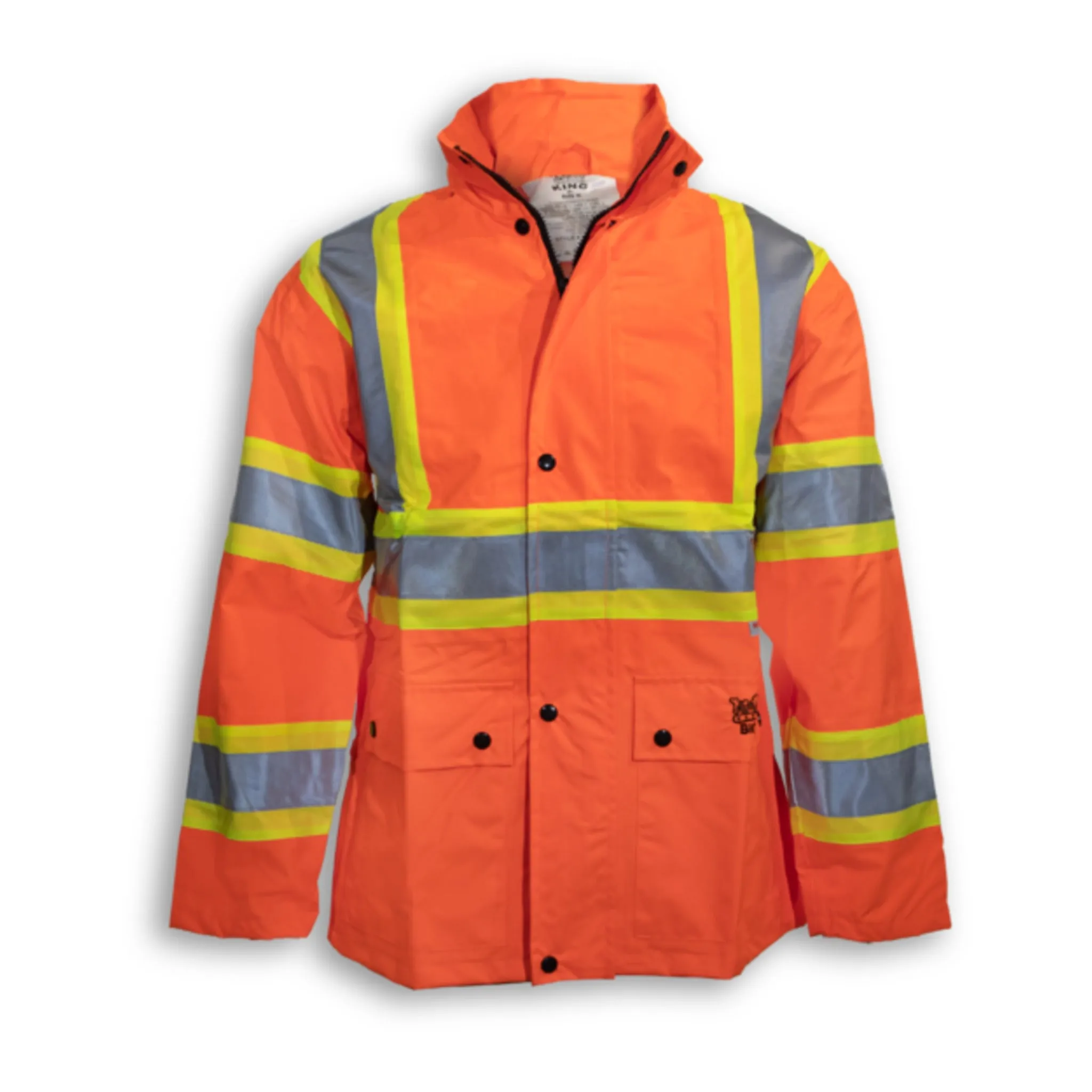 Big K Hi-Vis CSA 300D Polyester Waterproof Safety Jacket | Quilted Lining | Zipper Sides | CSA Approved | Durable & Warm | High Visibility