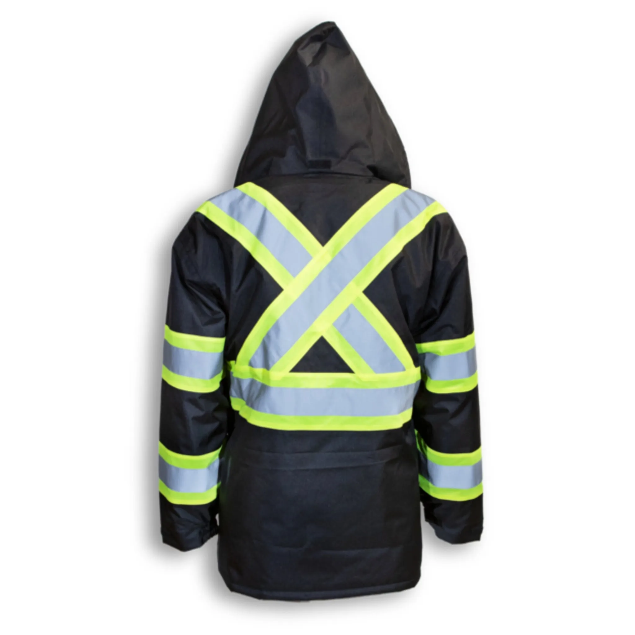 Big K Hi-Vis CSA 300D Polyester Waterproof Safety Jacket | Quilted Lining | Zipper Sides | CSA Approved | Durable & Warm | High Visibility