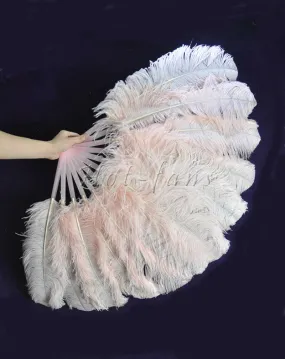 Blush Single layer Feather fan 25"x 45"