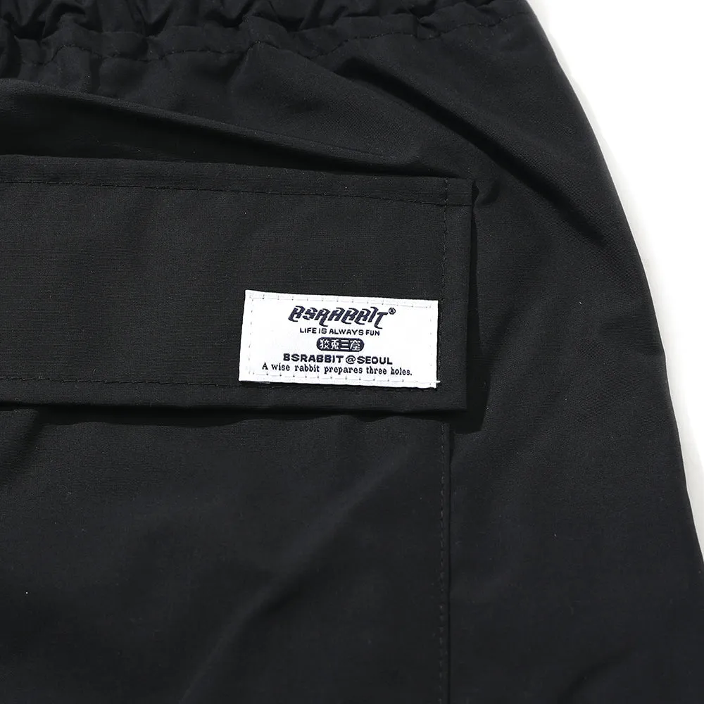 BSRBT FRONT ZP TRACK PANTS BLACK