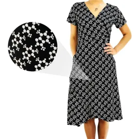 Caffeine Molecule Faux Wrap Dress