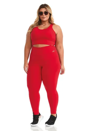 Cajubrasil Plus Size NZ Brave Legging Pants -Red