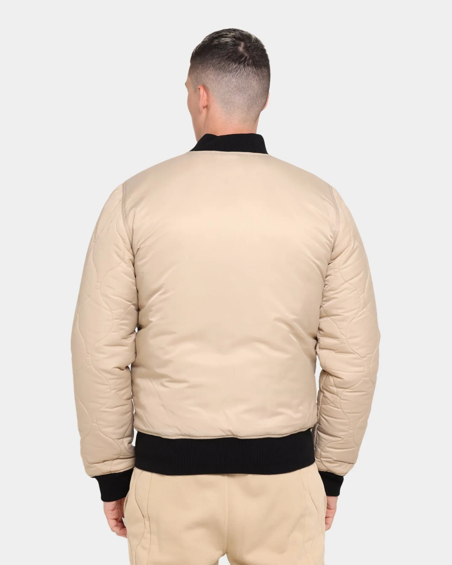 Carré Motor Quilted Bomber Jacket Stone