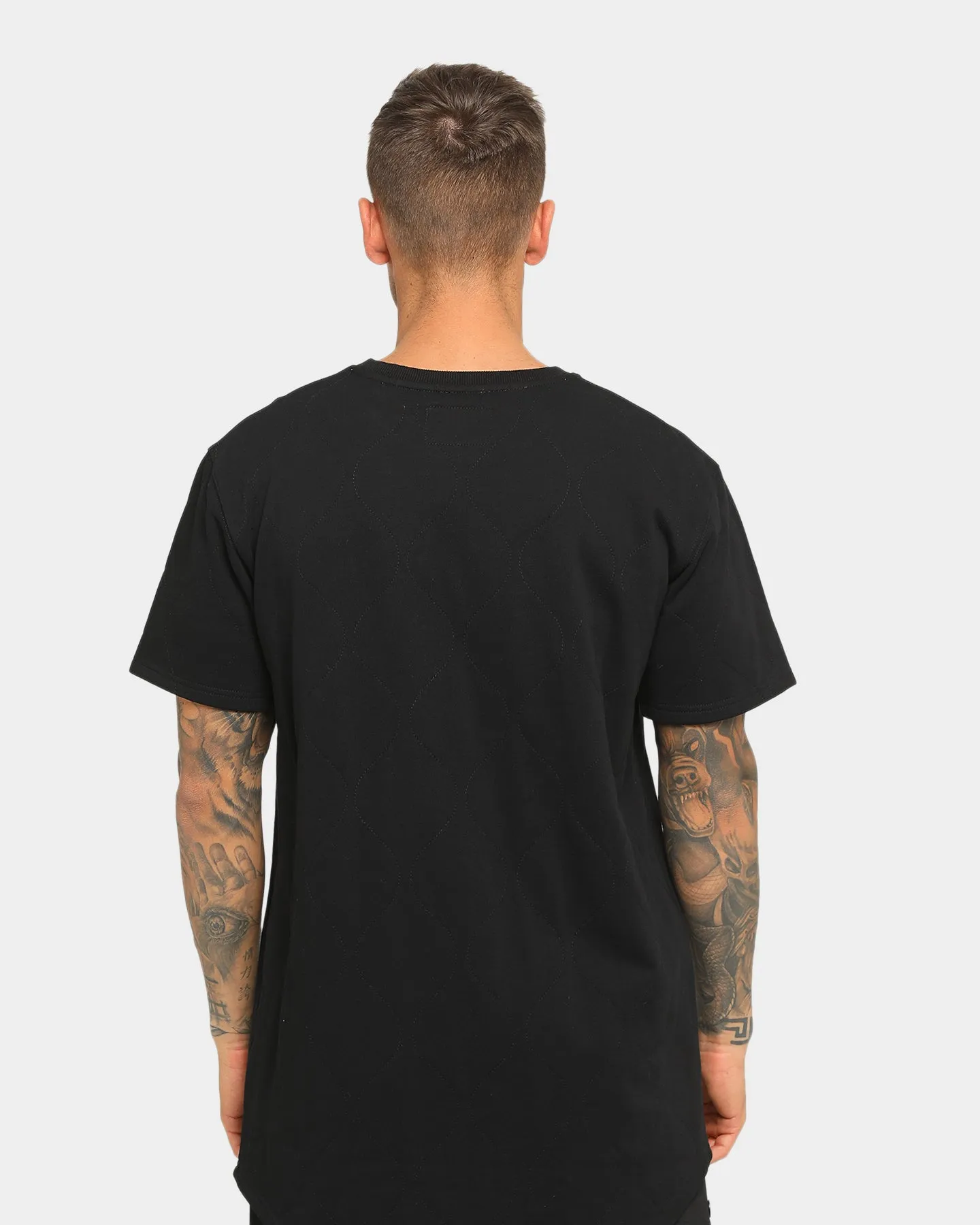 Carré Roadman Quilted Drop Short Sleeve T-Shirt Black