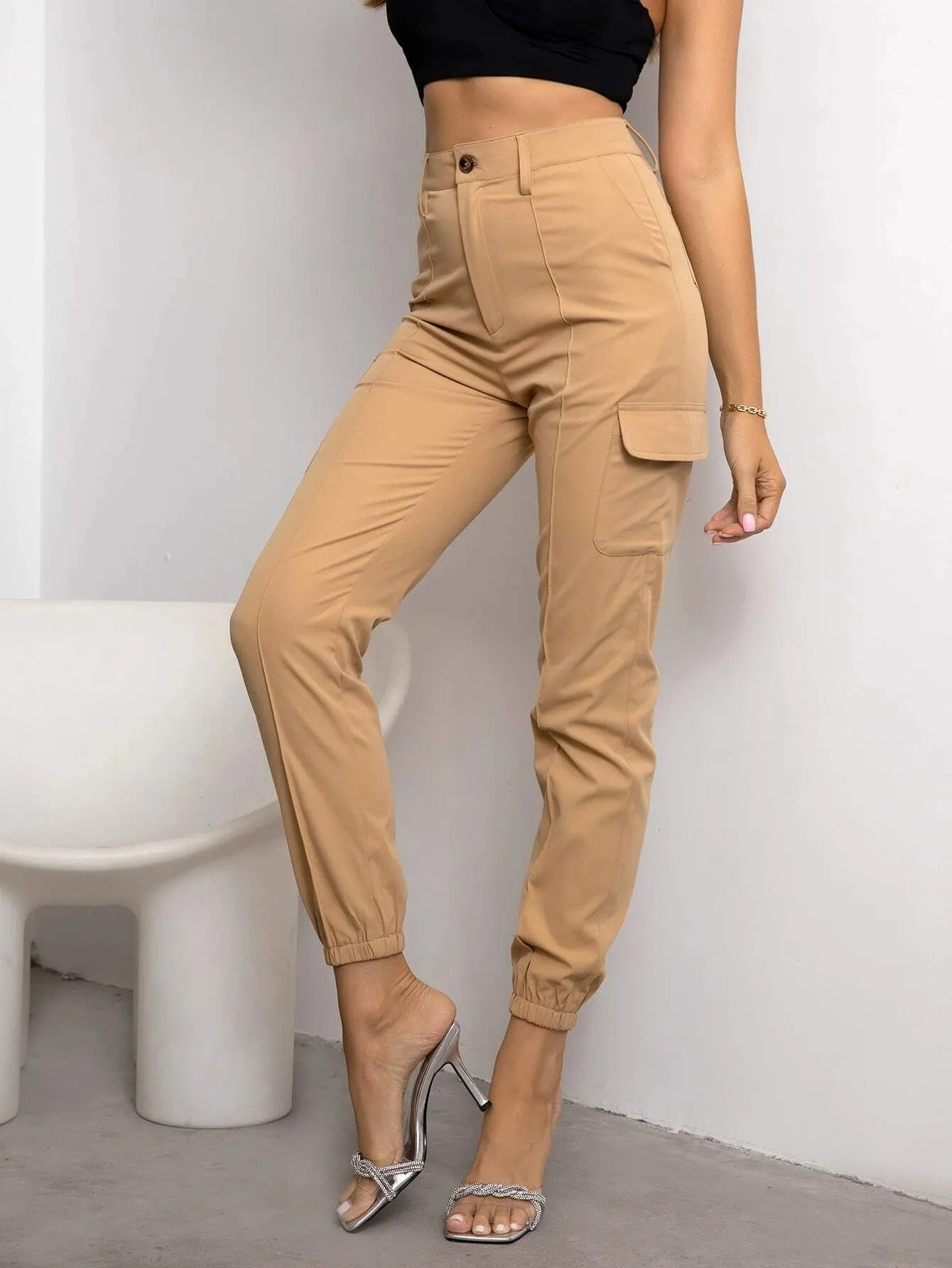 Casual Flap Pocket Side Cargo Pants