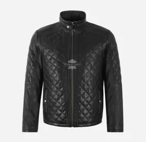 Cotswold Men Quilted Jacket Black Diamond Quilted Fashion Jacket