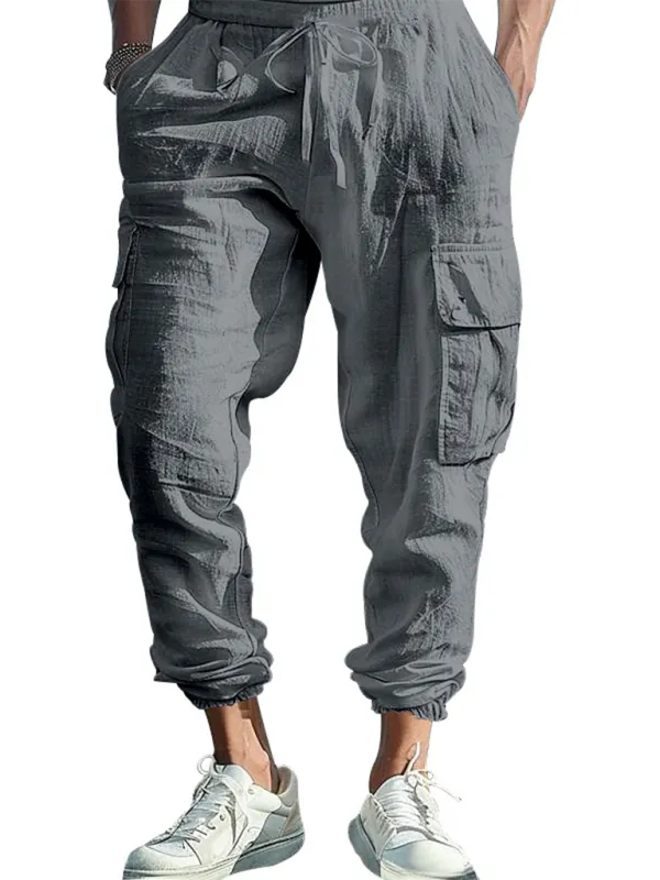 Cotton Joggers for Men Lightweight Beach Pants