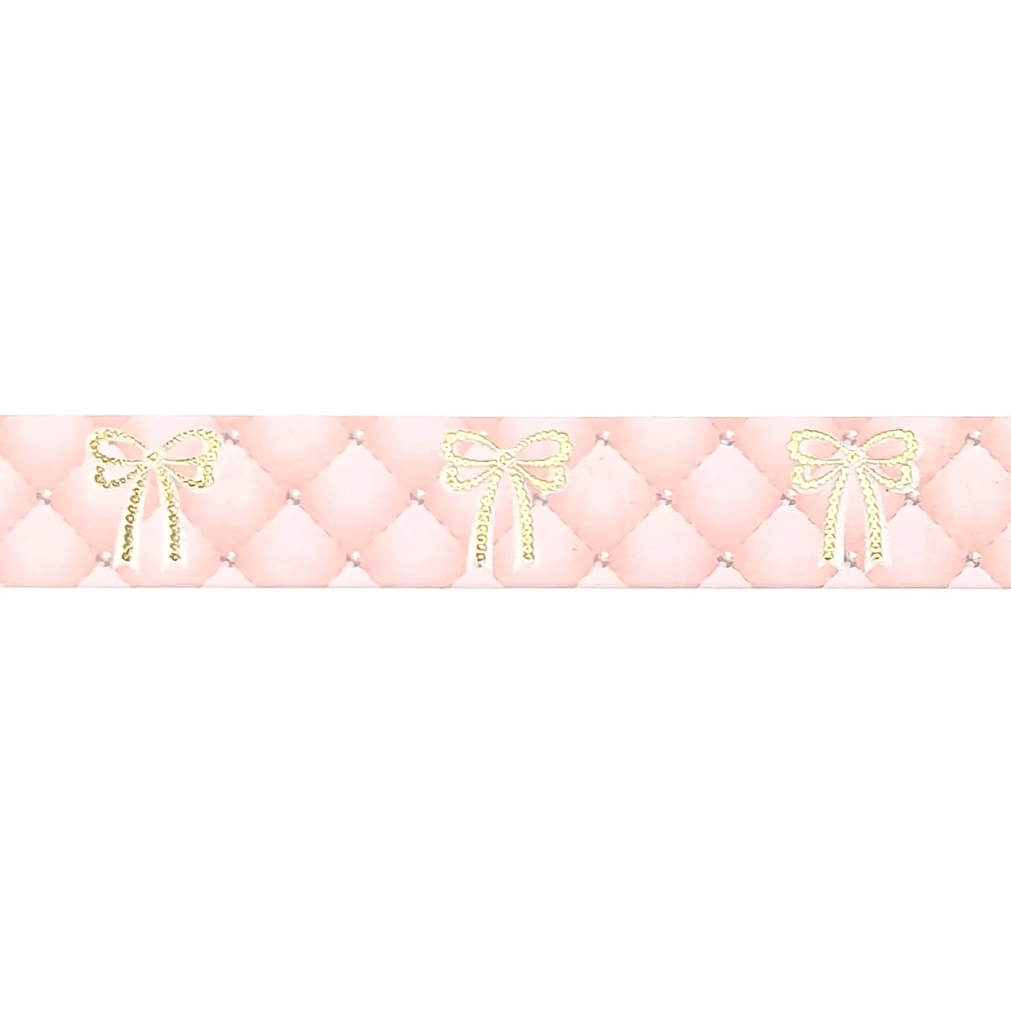 Couture Quilted Bows washi (15mm   light gold foil)