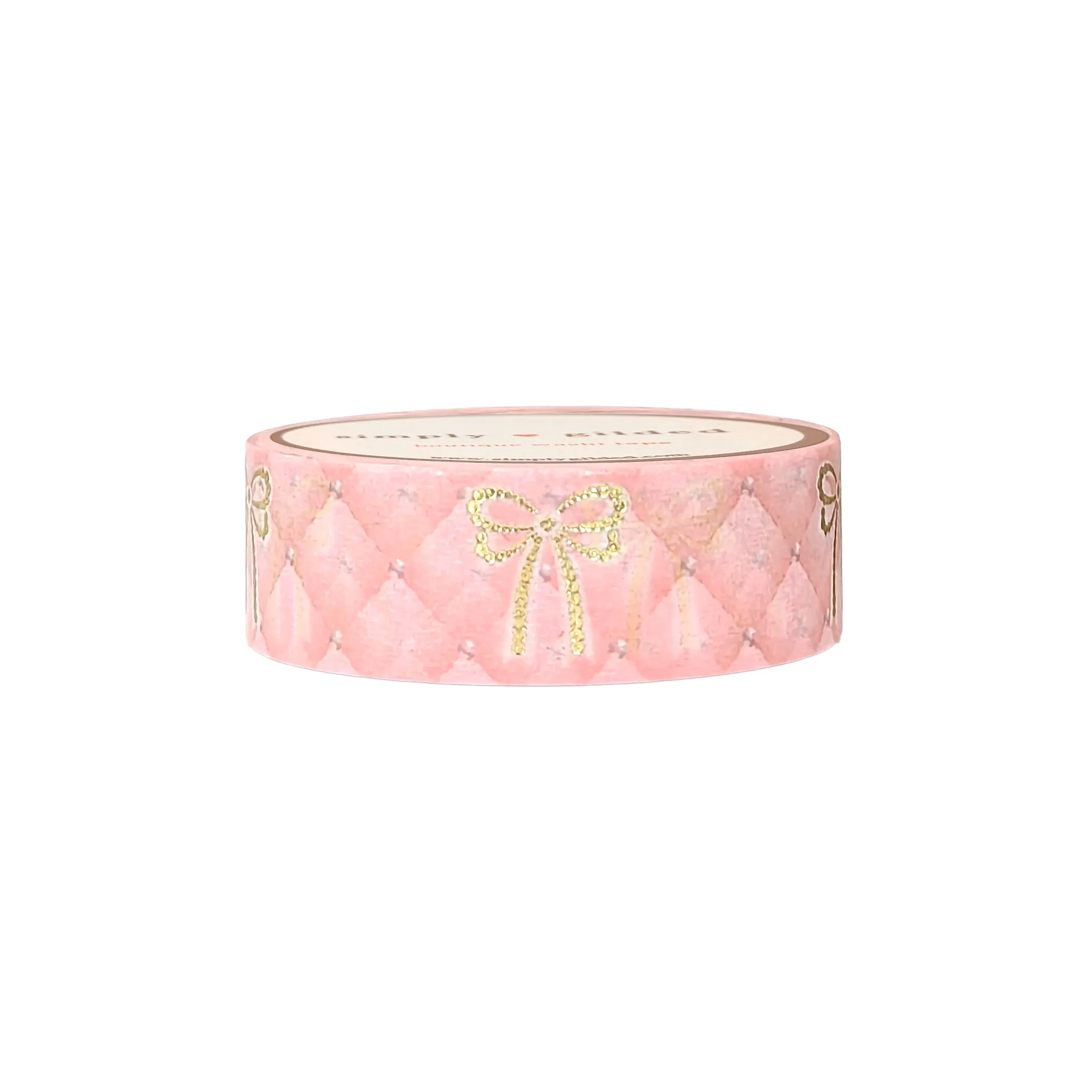 Couture Quilted Bows washi (15mm   light gold foil)