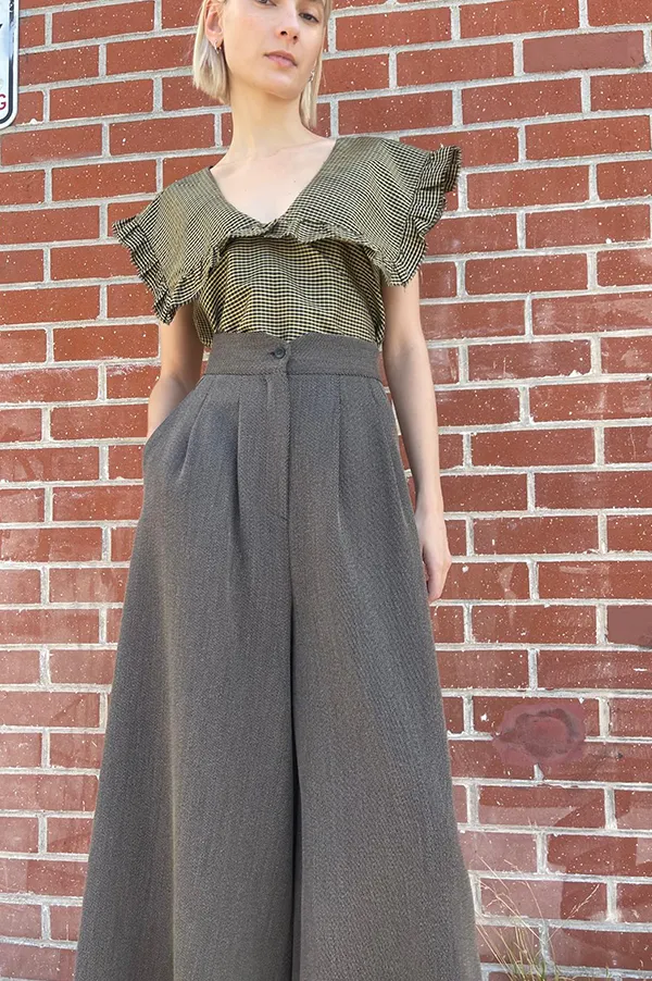 Cover High Waist Pants in Tortora