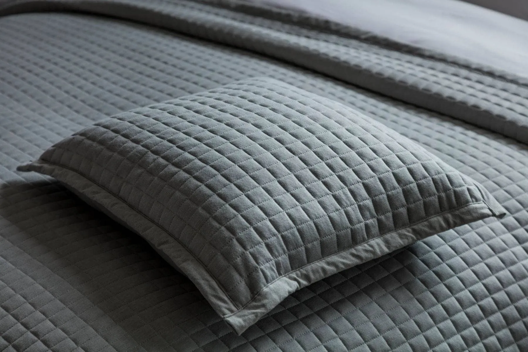 Crompton Quilted Cushion - Grey