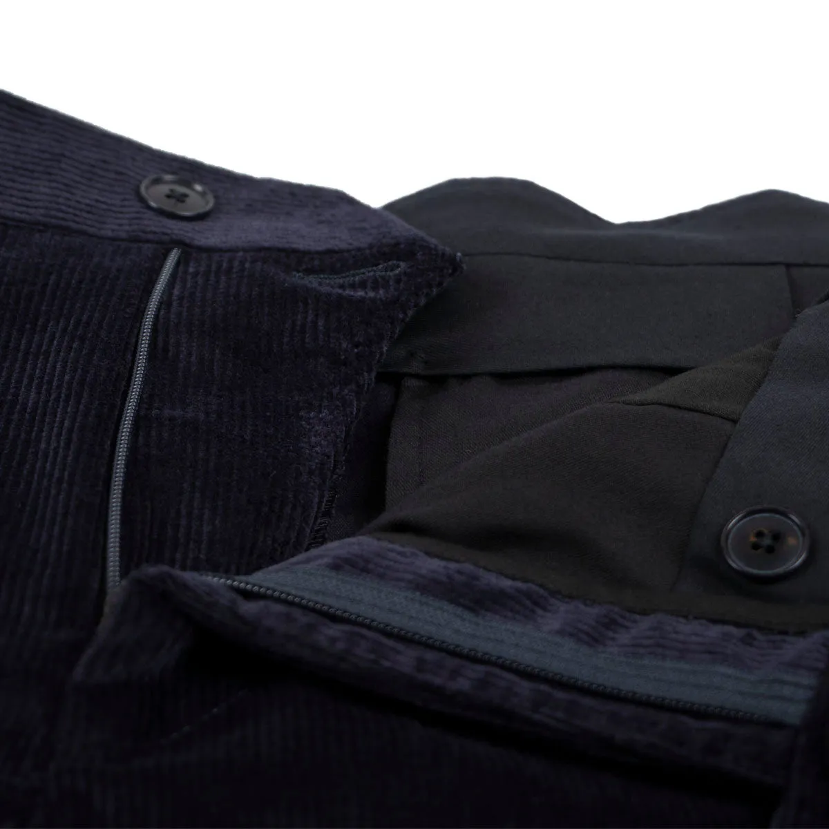 Dark Navy Loro Piana Stretch Cotton & Wool Corduroy Trousers