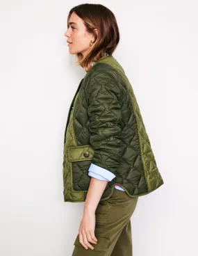 Derby Quilted Jacket-Winter Moss