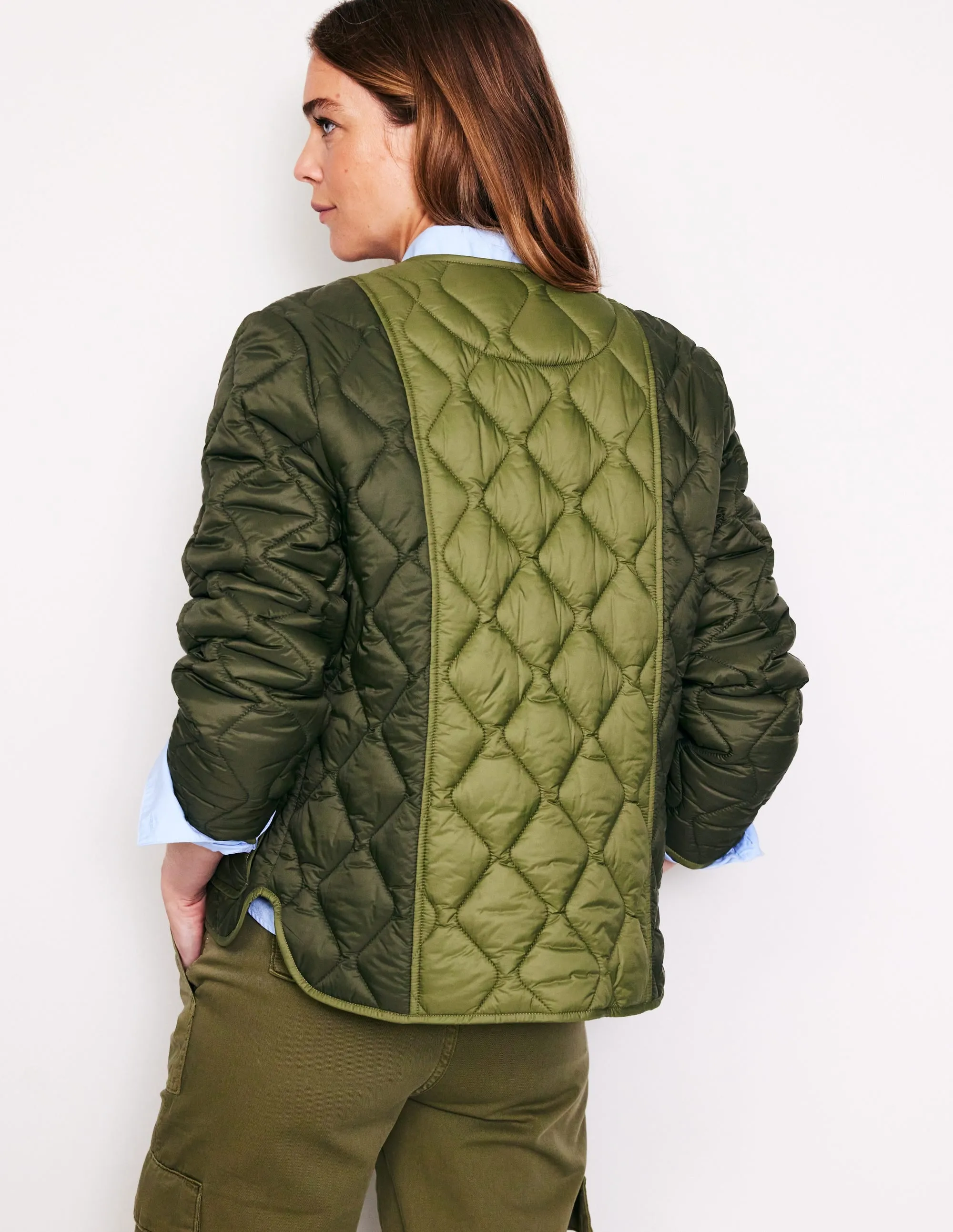 Derby Quilted Jacket-Winter Moss