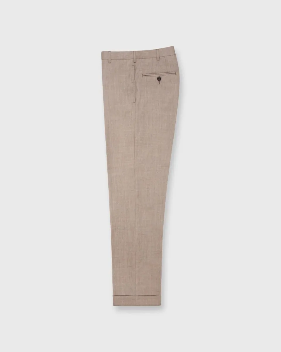 Dress Trouser in Wheat Wool Hopsack