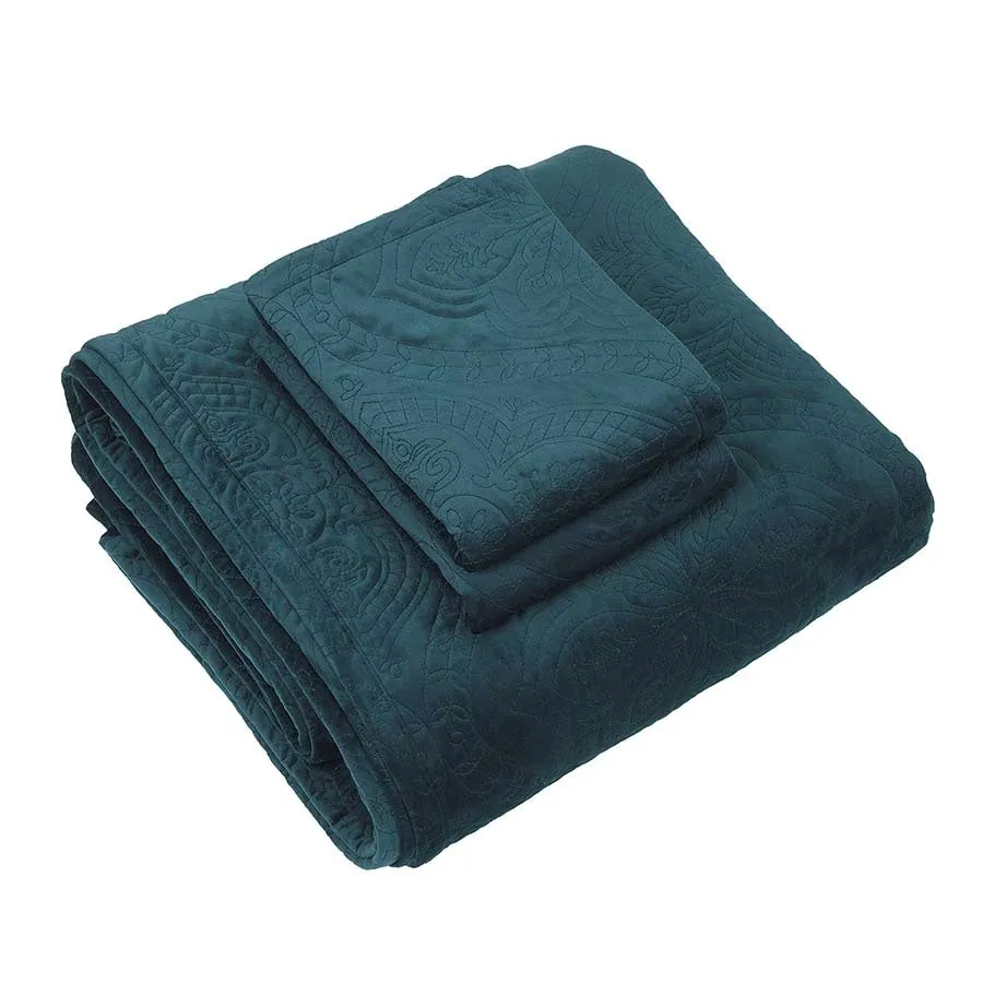 Dynasty Teal Coverlet Set Queen/King by Bianca