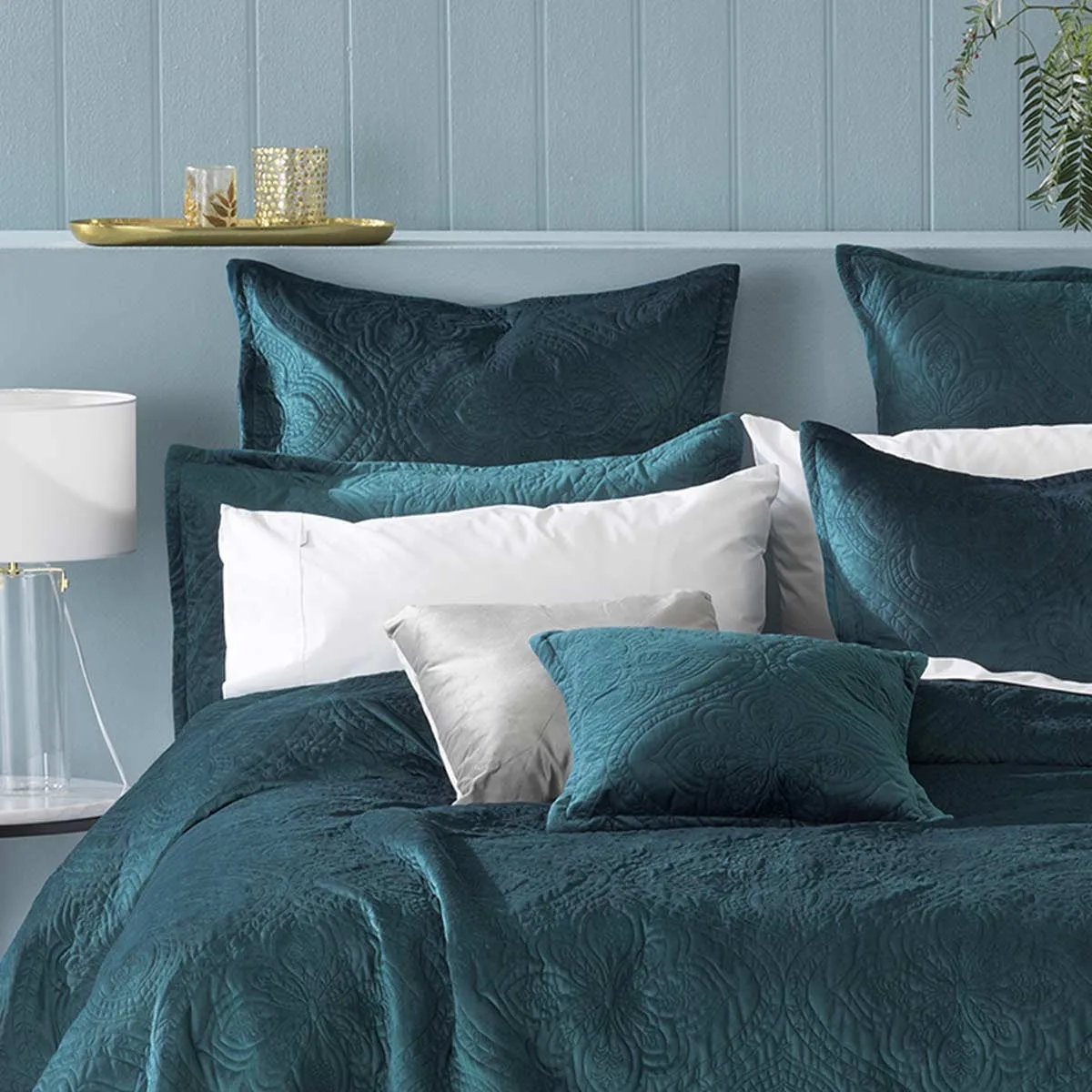 Dynasty Teal Coverlet Set Queen/King by Bianca