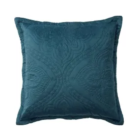 Dynasty Teal Square Cushion 43 x 43cm by Bianca