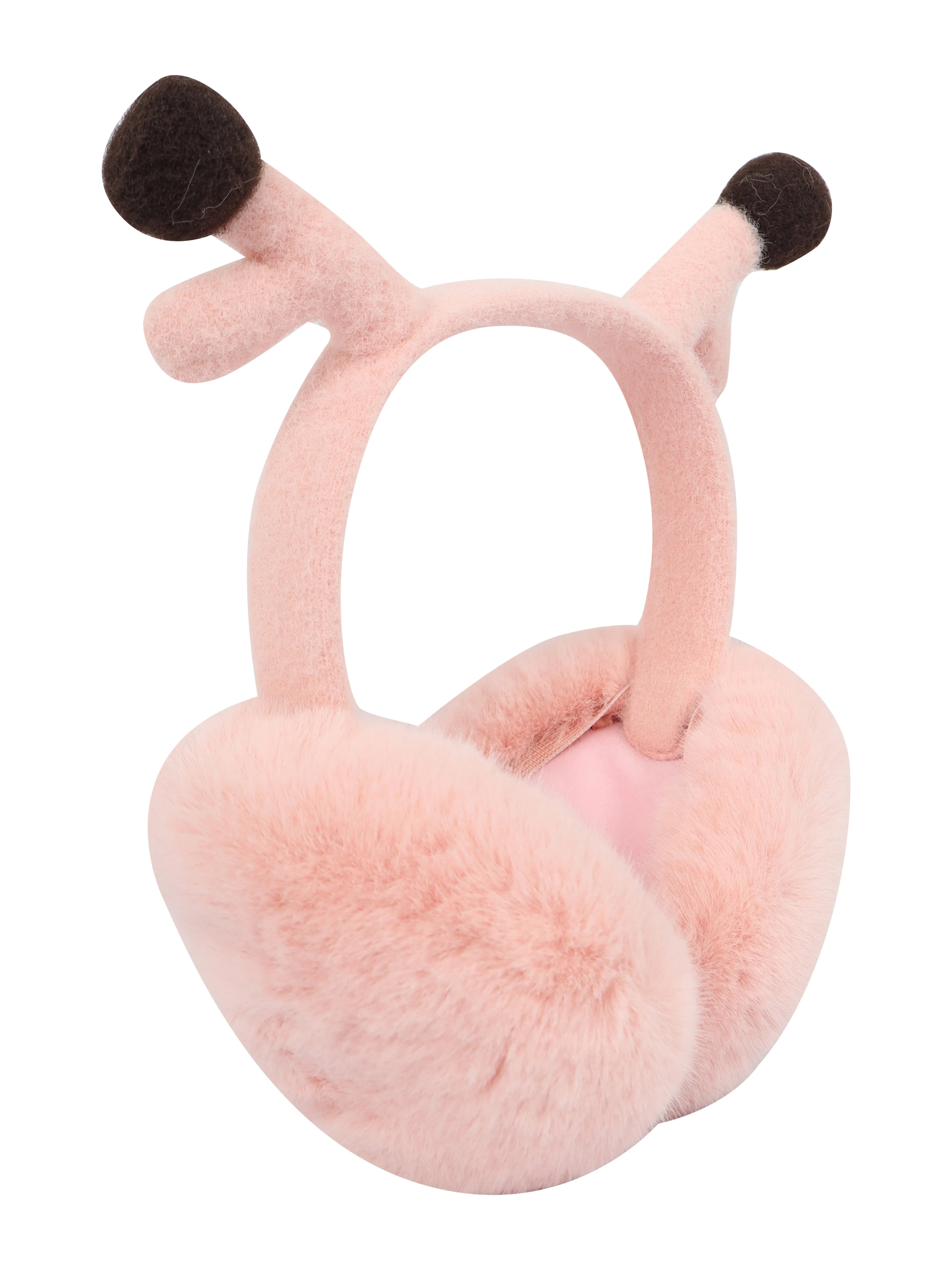 FabSeasons Winter Outdoors Foldable Ear Muffs / Warmer for Girls and Women with cute Horns for protection from Cold