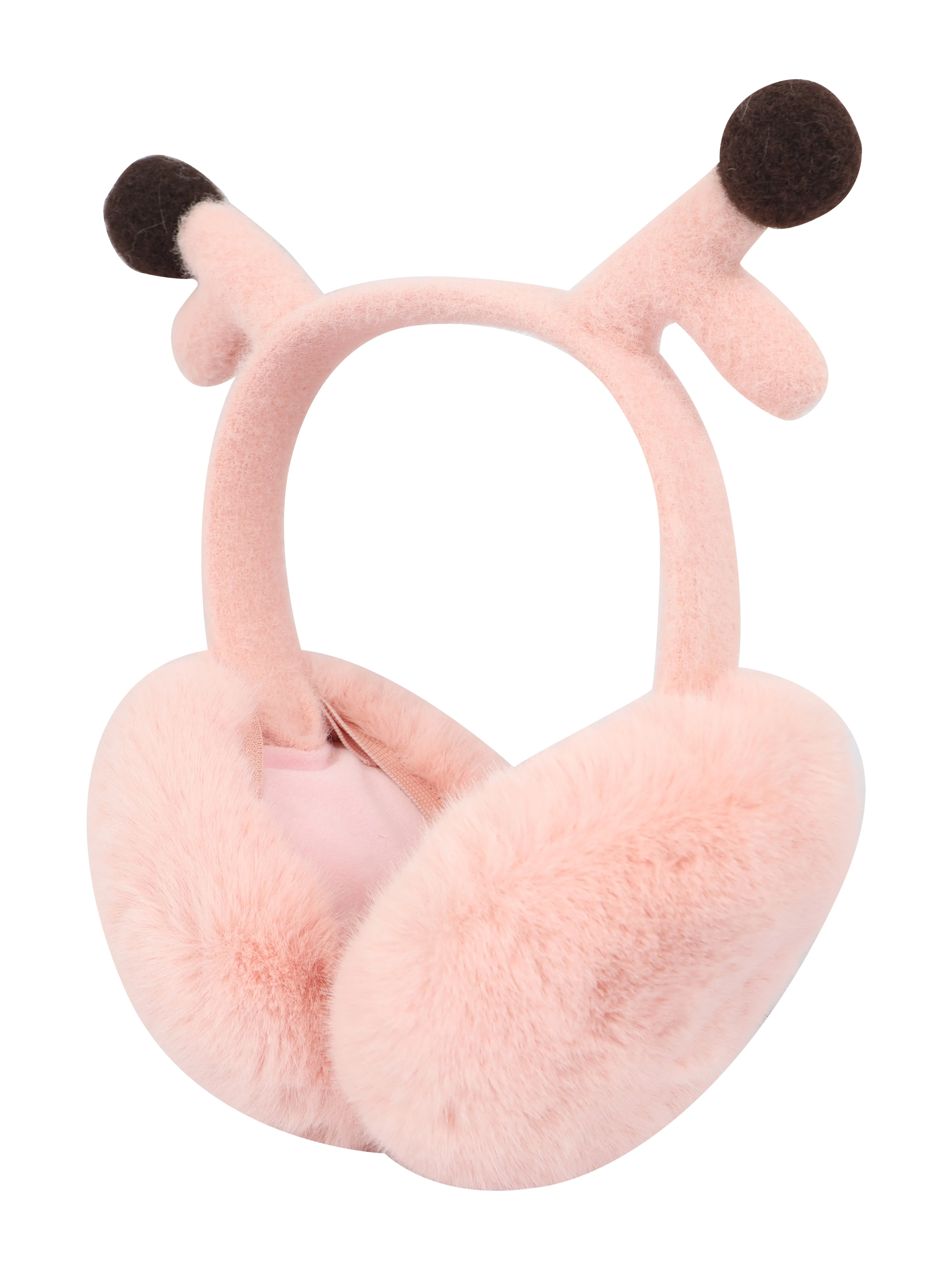 FabSeasons Winter Outdoors Foldable Ear Muffs / Warmer for Girls and Women with cute Horns for protection from Cold