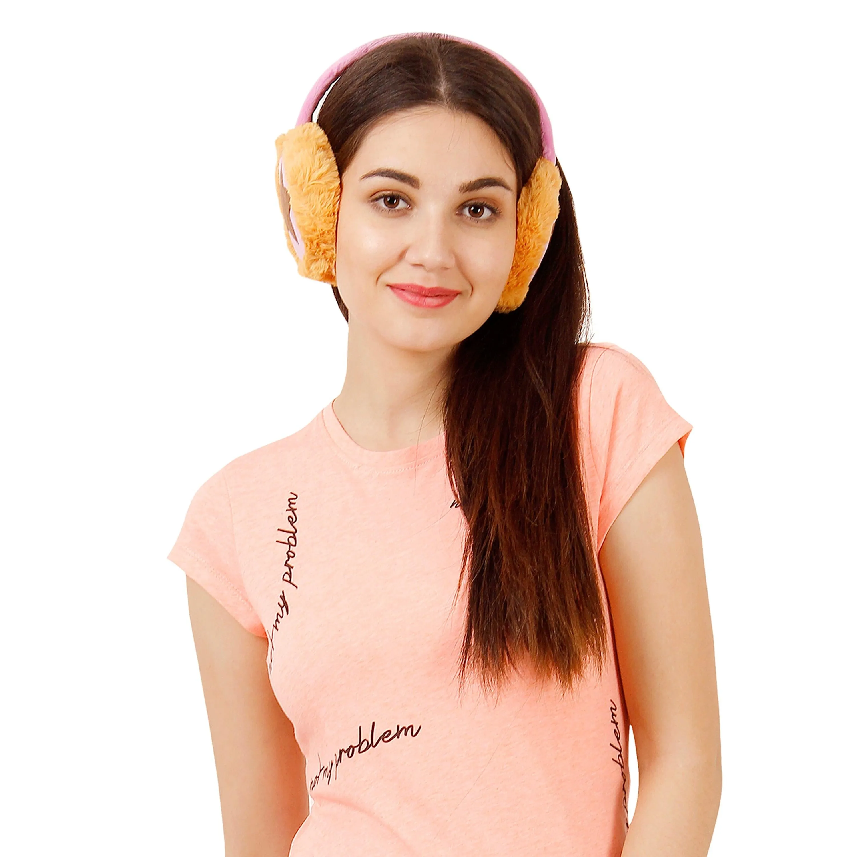 FabSeasons Yellow Star Printed Winter EarMuffs