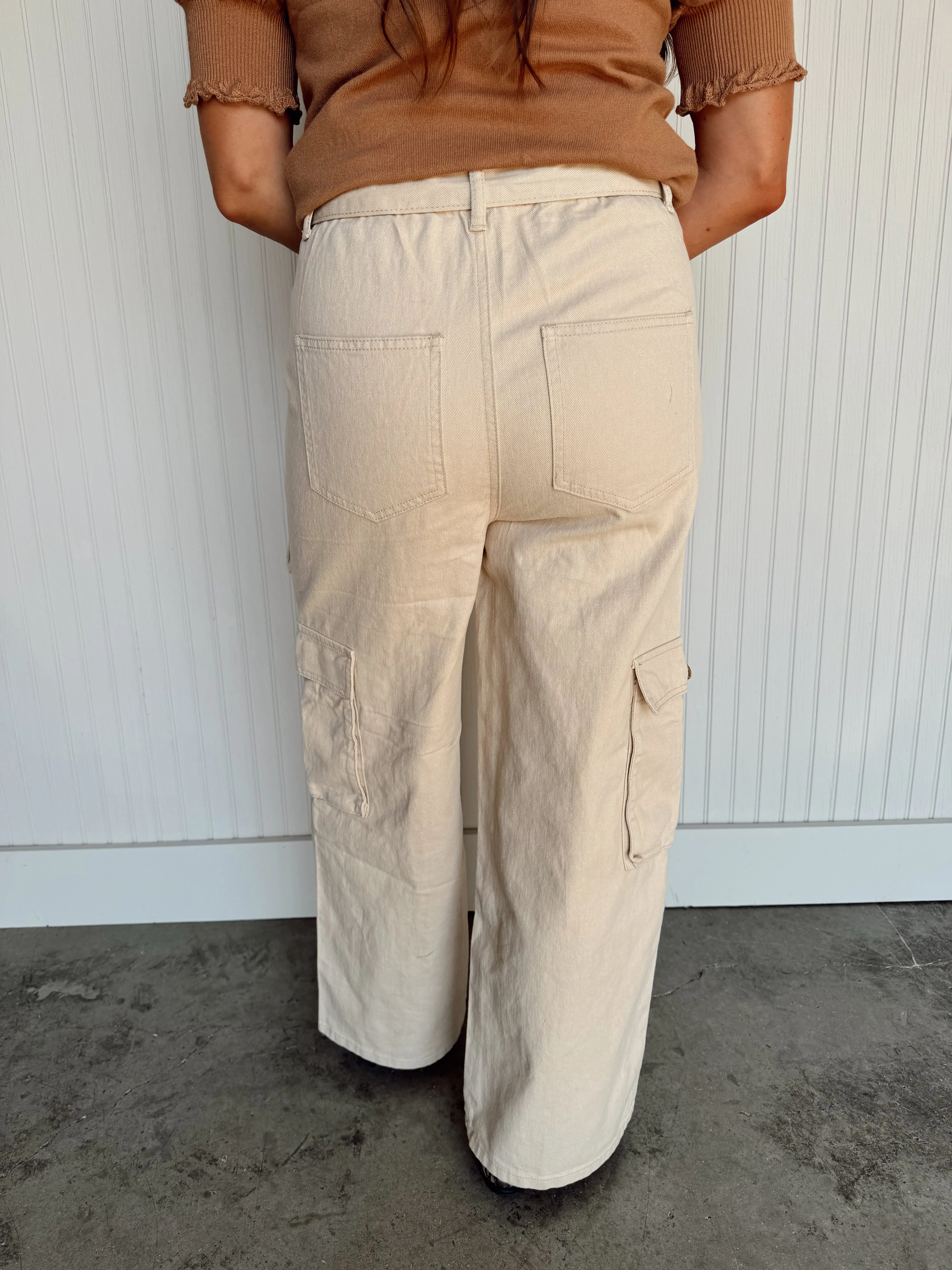 Franny Belted Loose Fit Cargo Pants