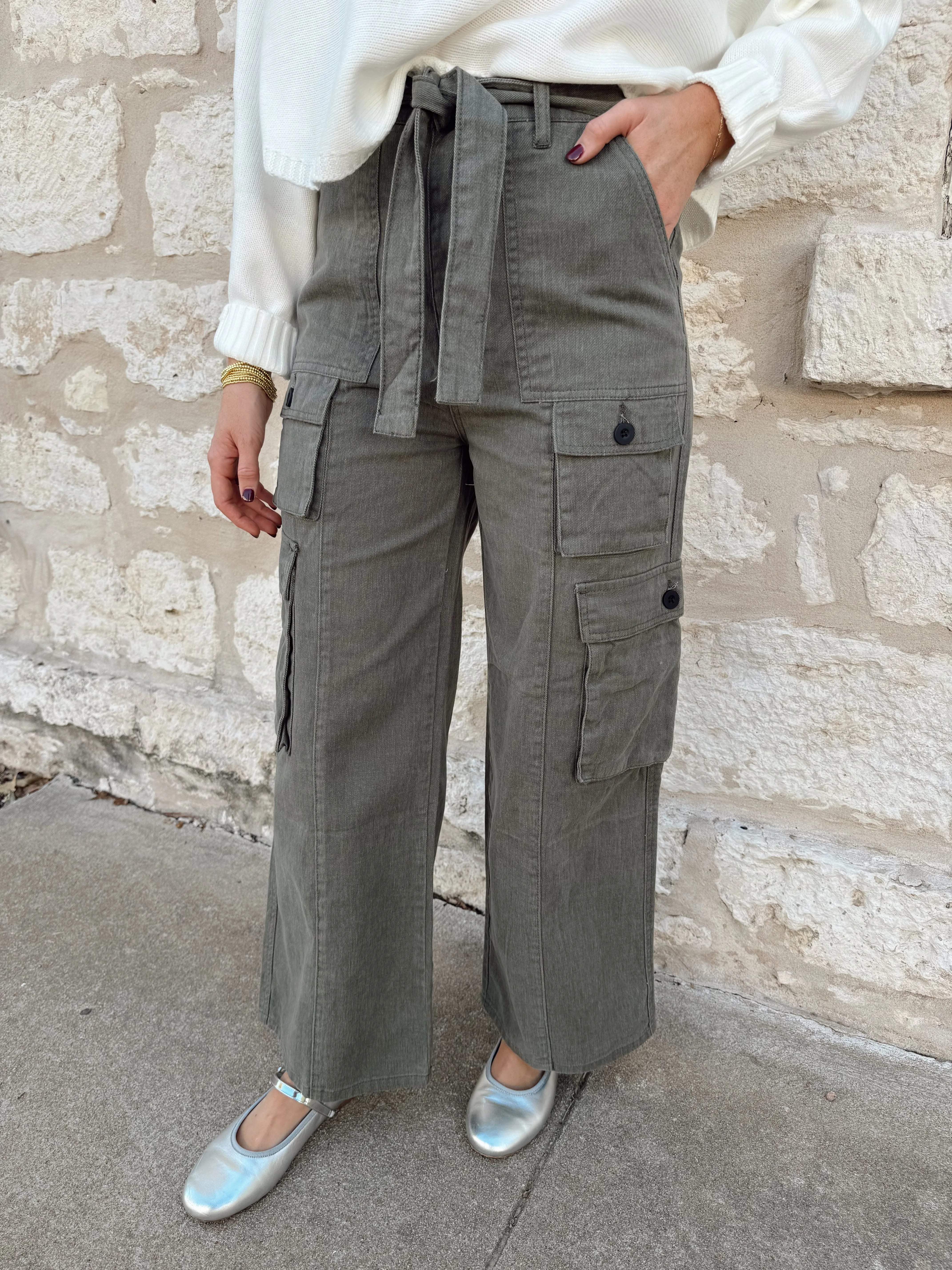 Franny Belted Loose Fit Cargo Pants