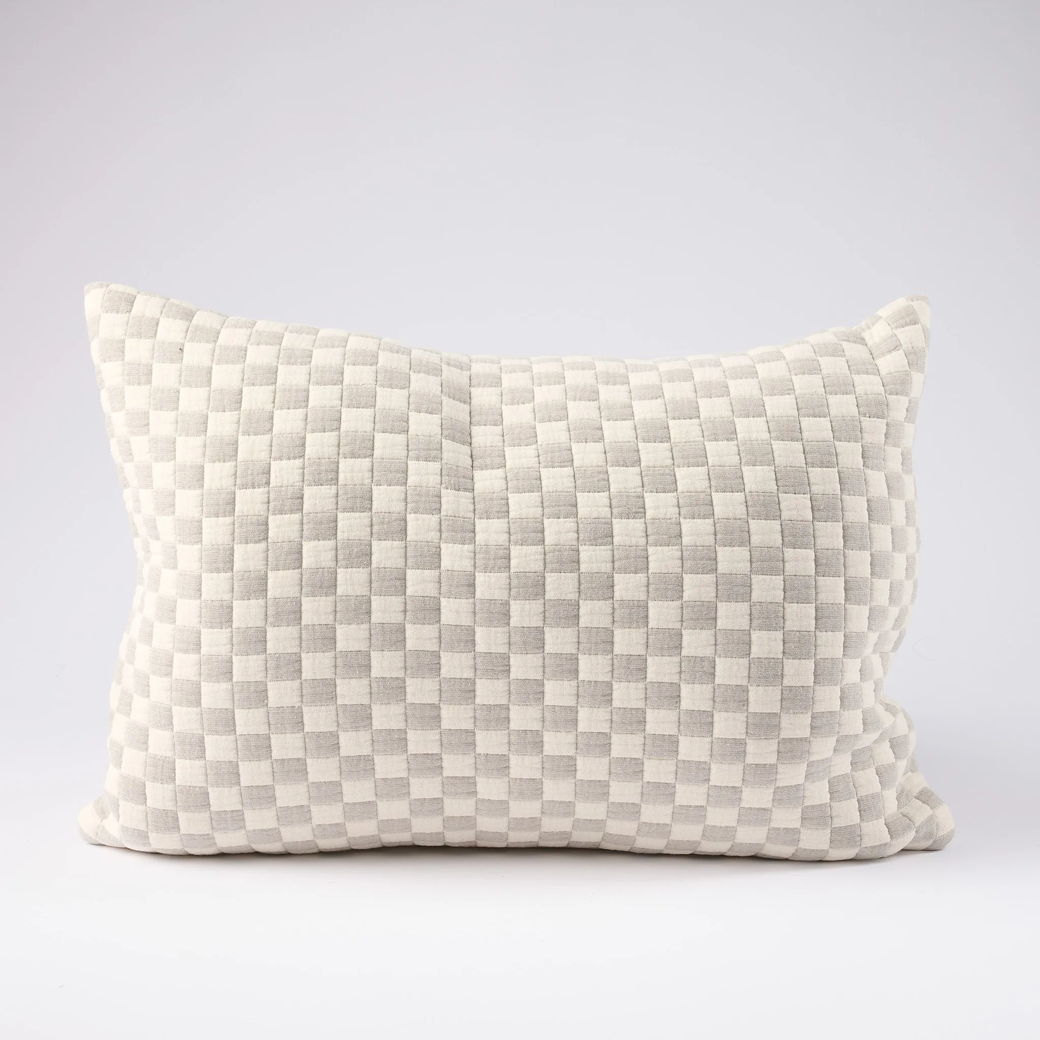 Gambit Cushion - Off White/Silver