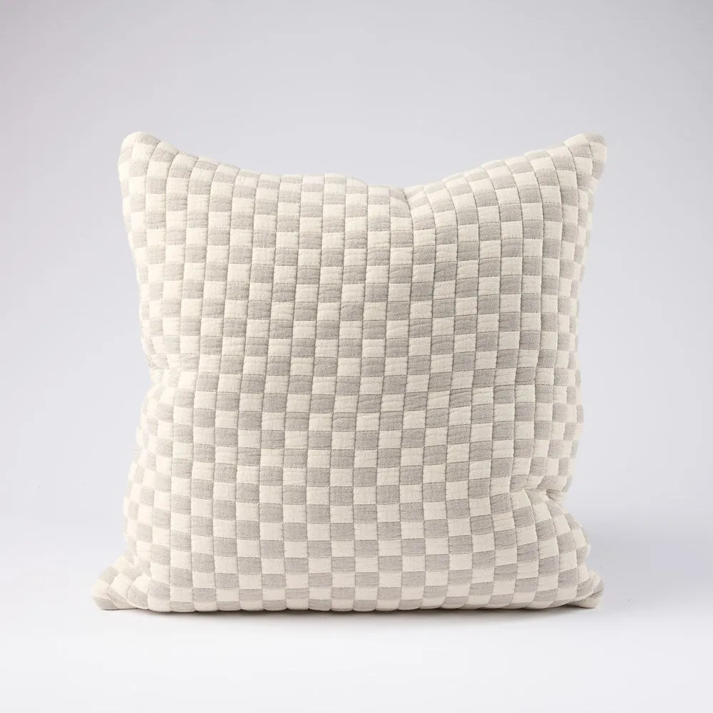 Gambit Cushion - Off White/Silver