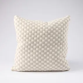 Gambit Cushion - Off White/Silver