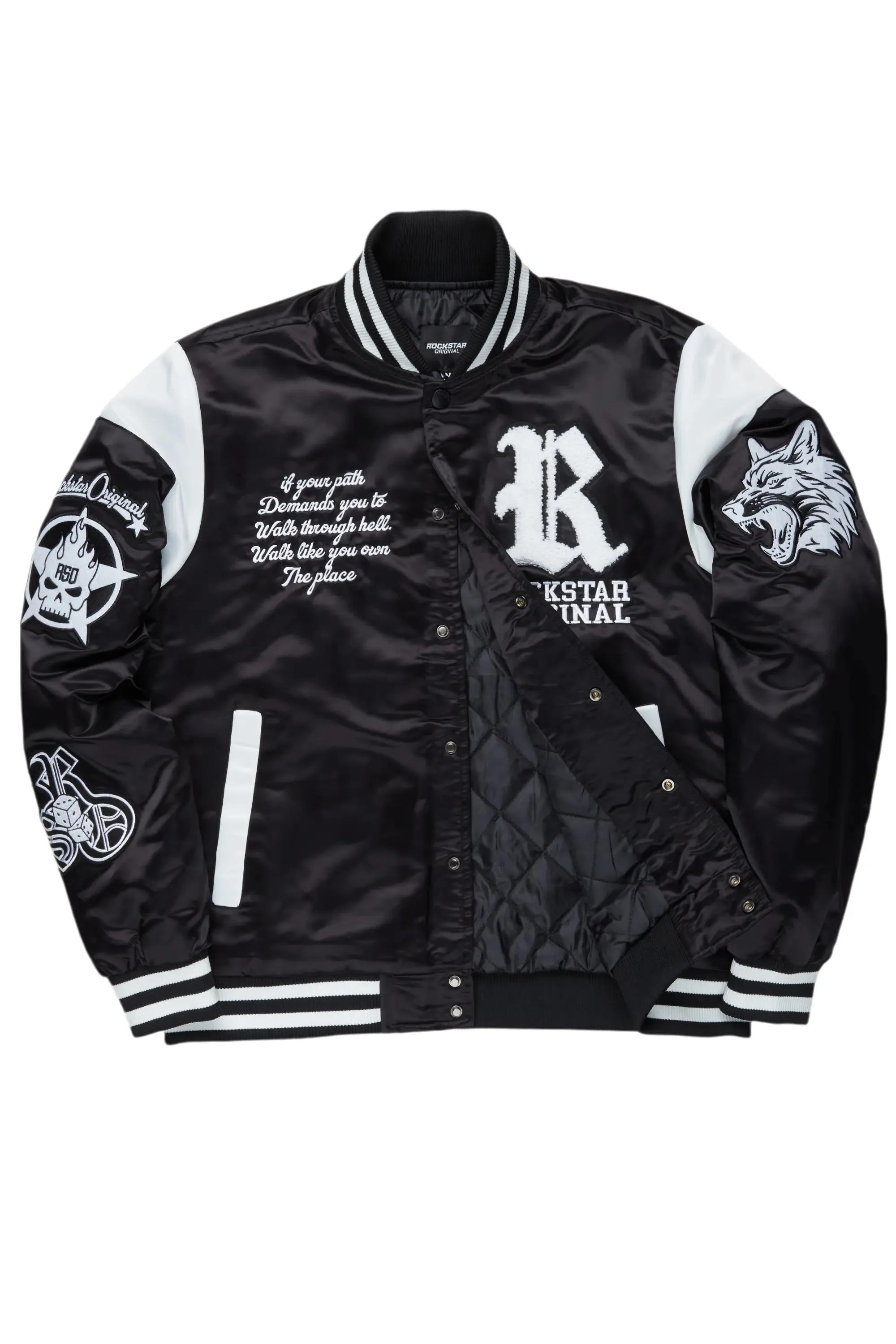 Geir Black Varsity Jacket